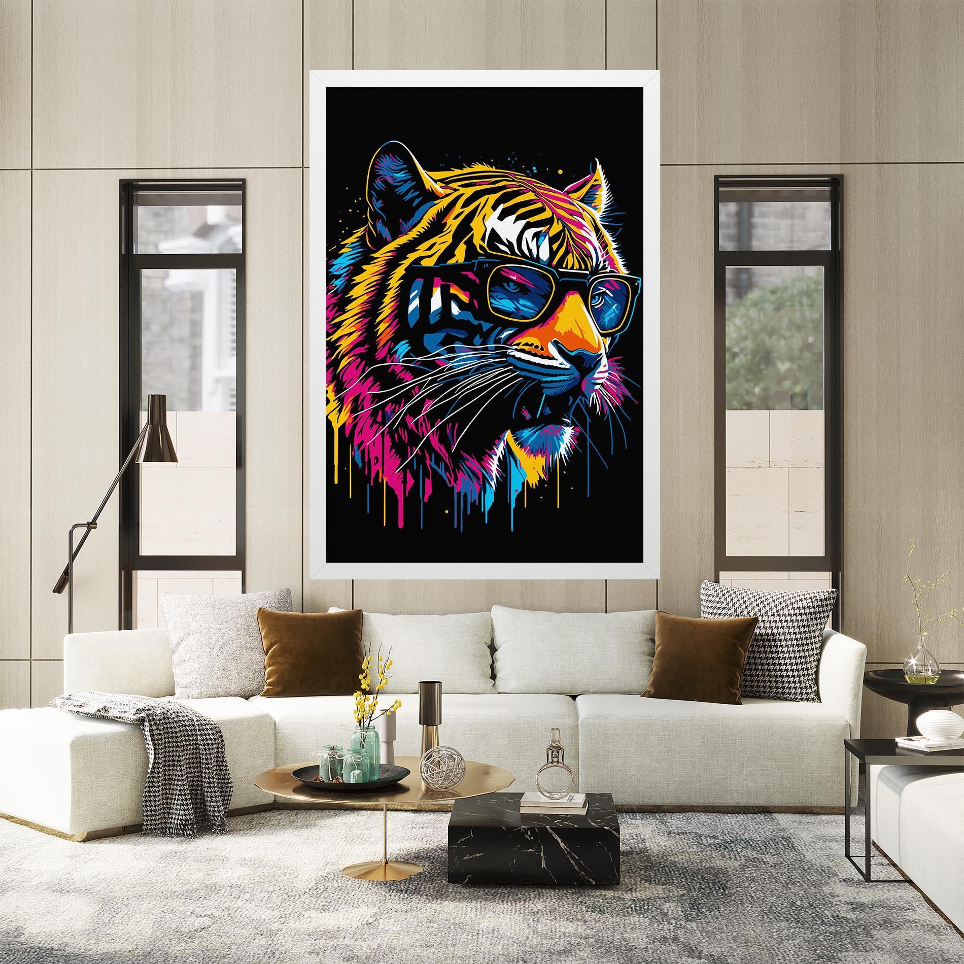 Картина на платно Cool Tiger mockup 2