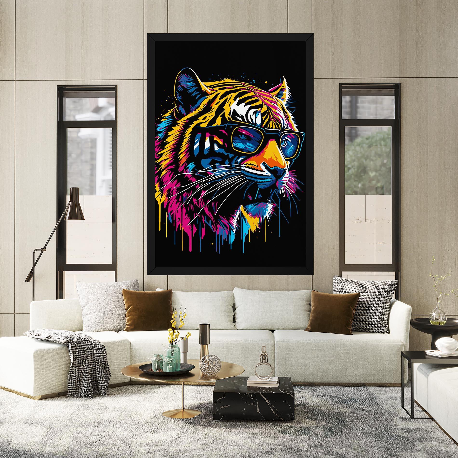 Картина на платно Cool Tiger mockup 2