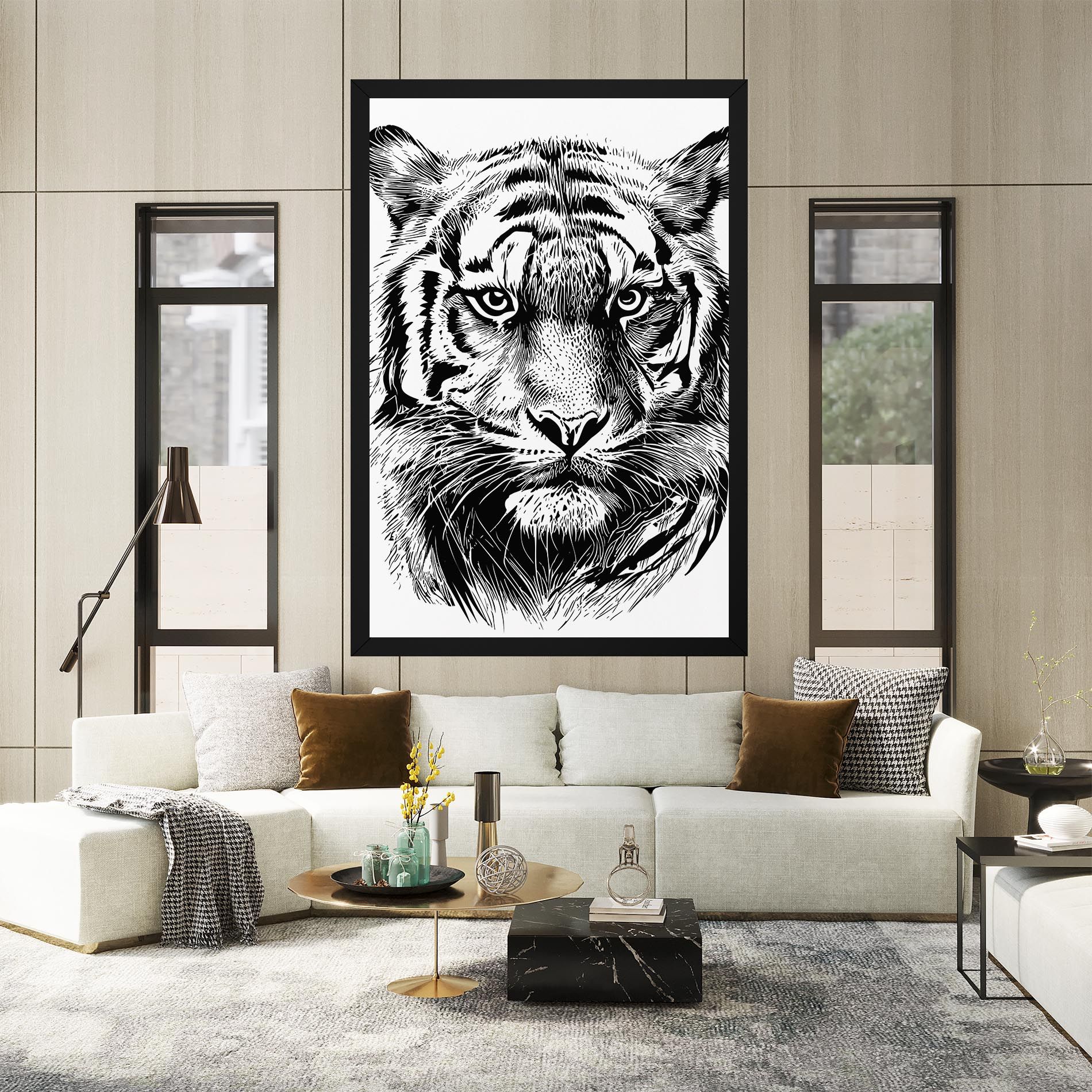 Pretty Tiger Head mockup 2