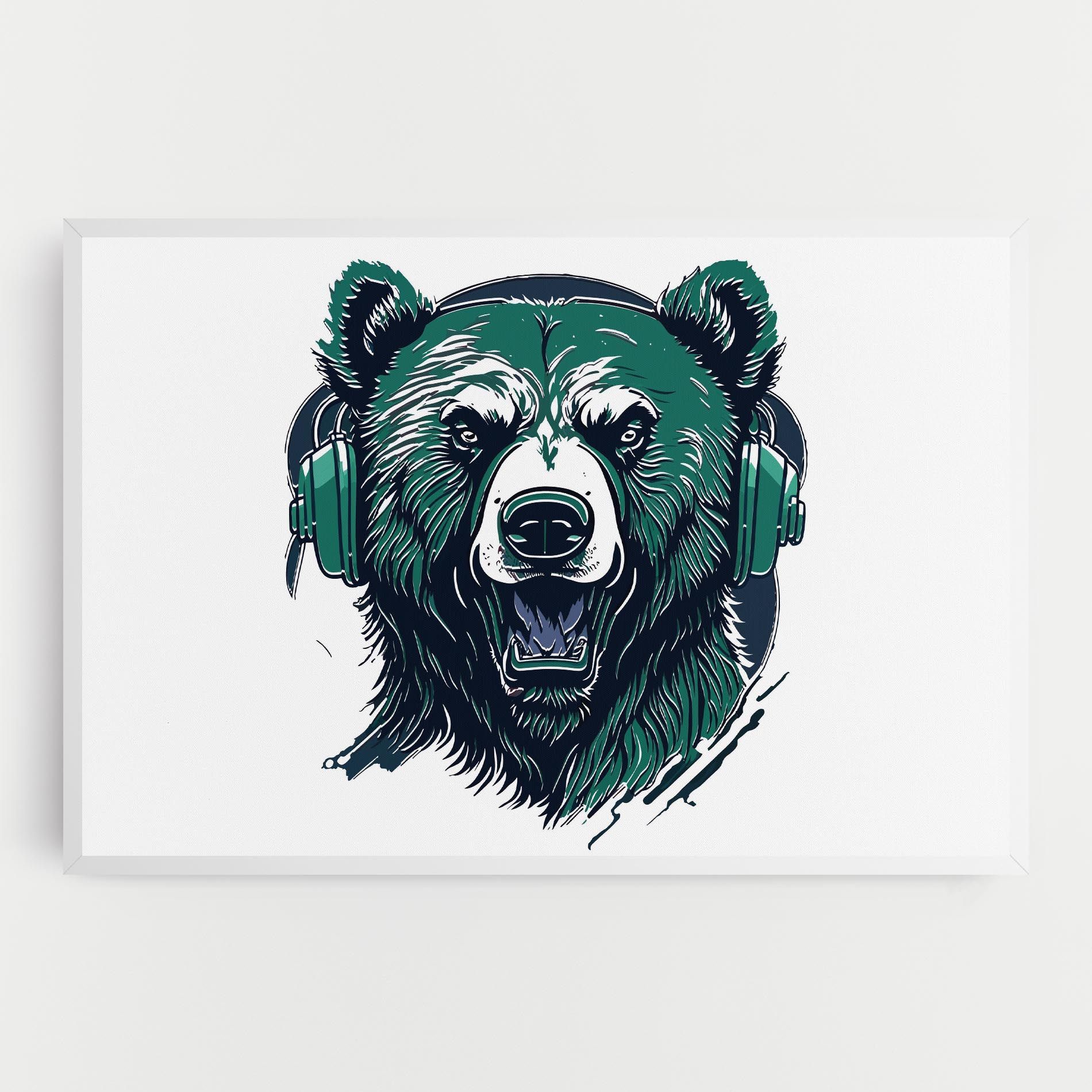 Green Music Bear mockup 0