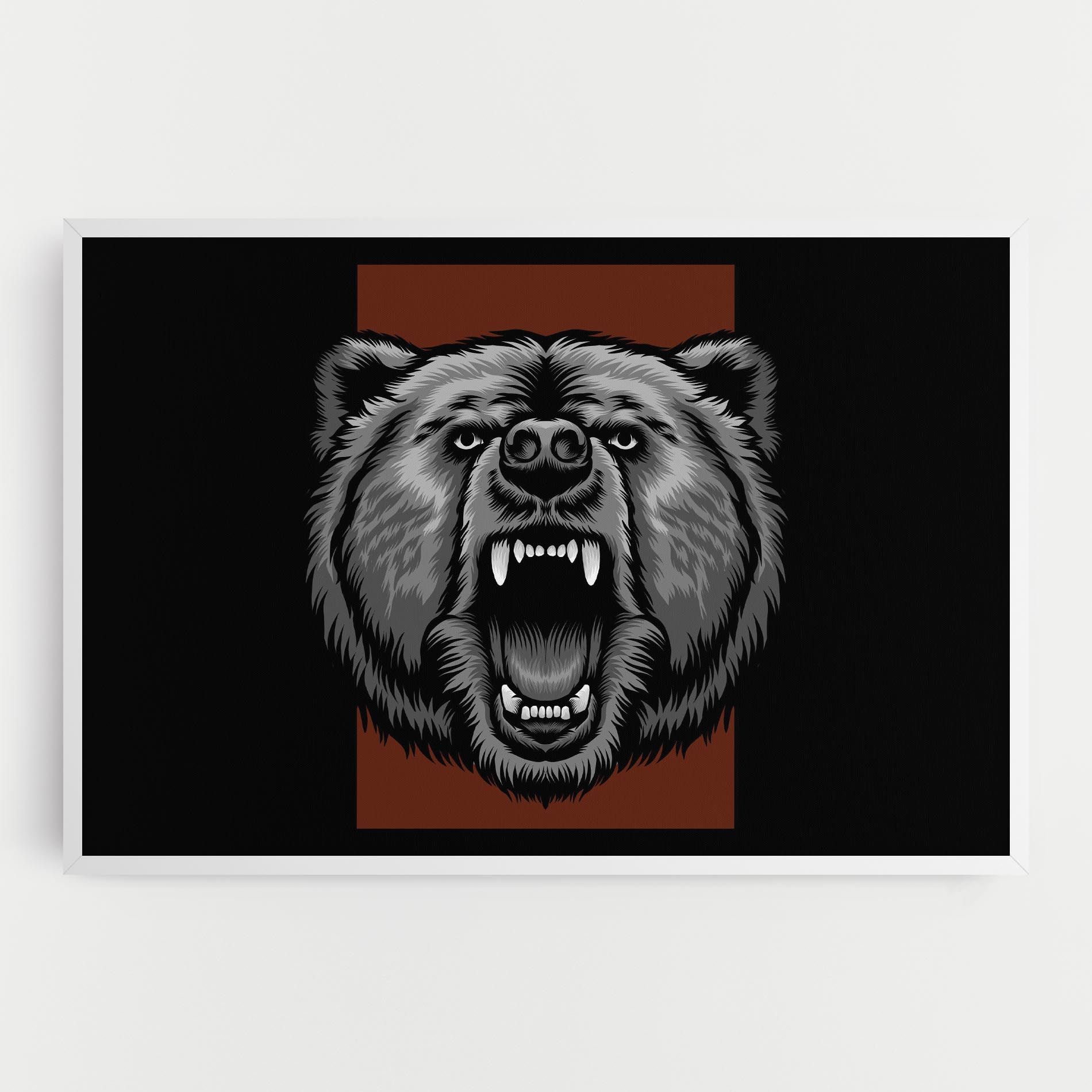 Grey Bear Head mockup 0