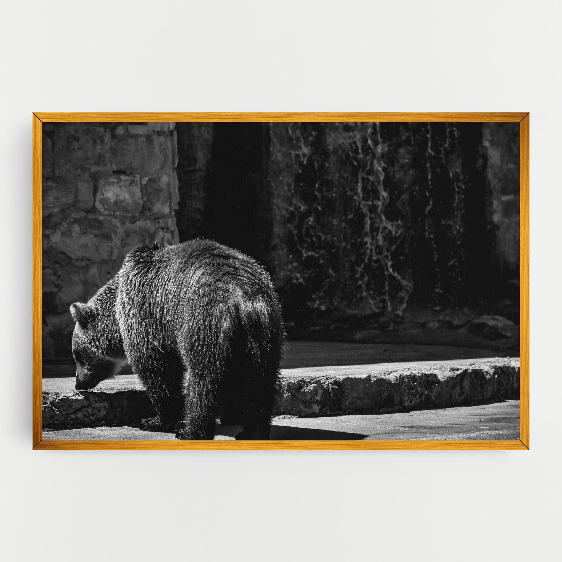 Картина на платно Grey Bear mockup 0