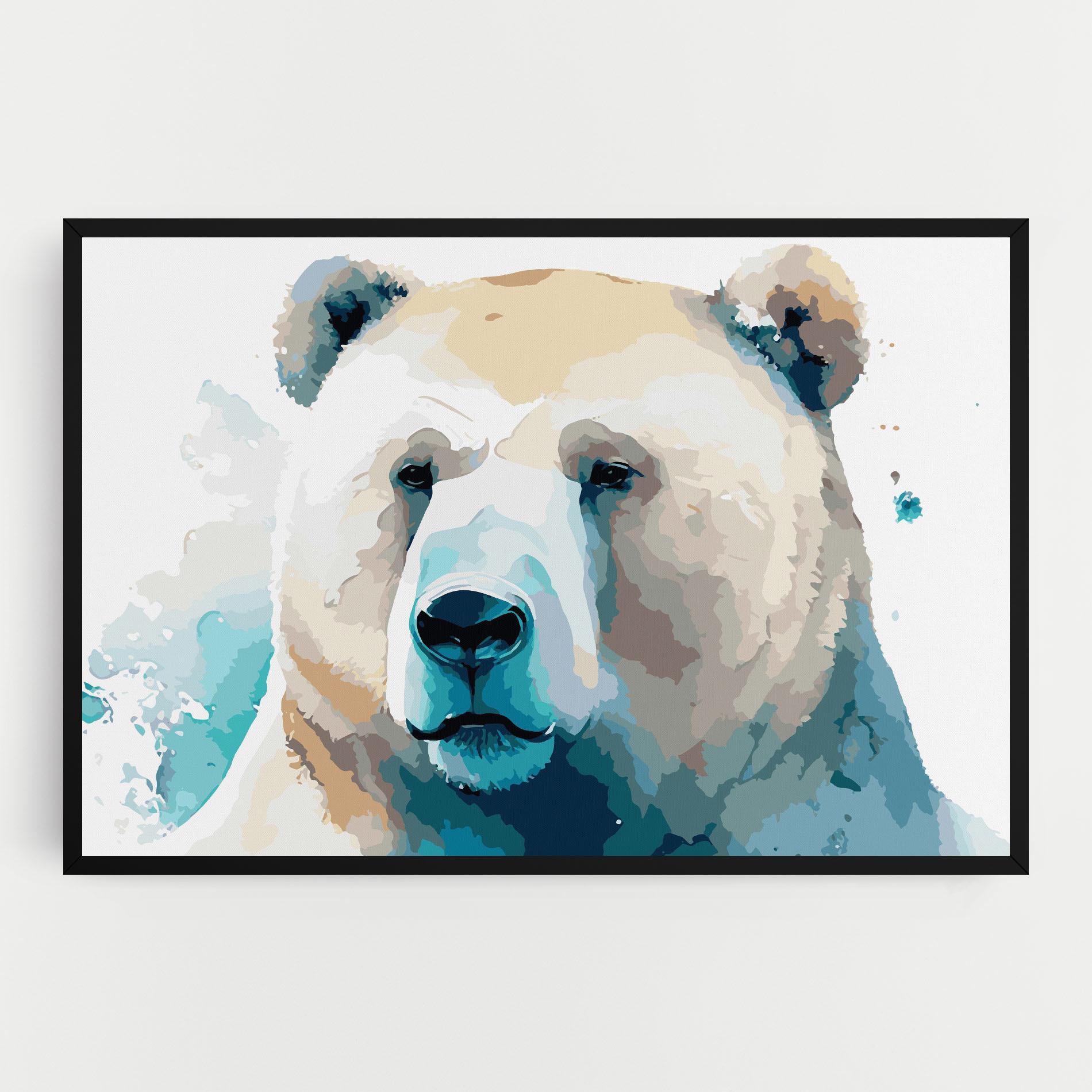 Картина на платно Big Watercolor Bear mockup 0