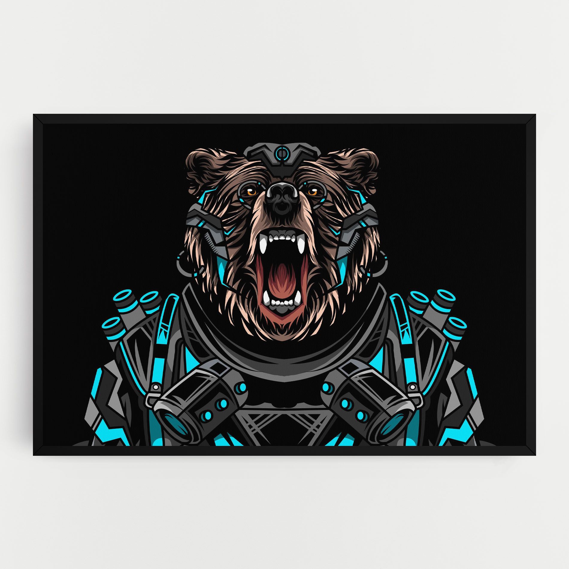 Black Cyborg Bear mockup 0