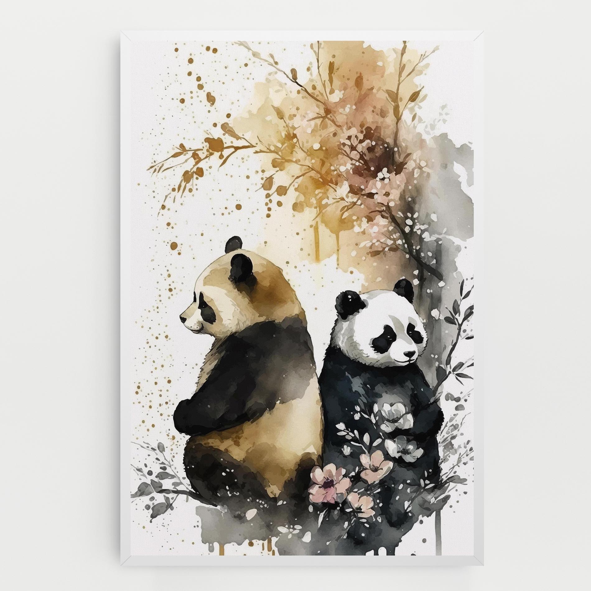 Картина на платно Gold Panda Art mockup 0