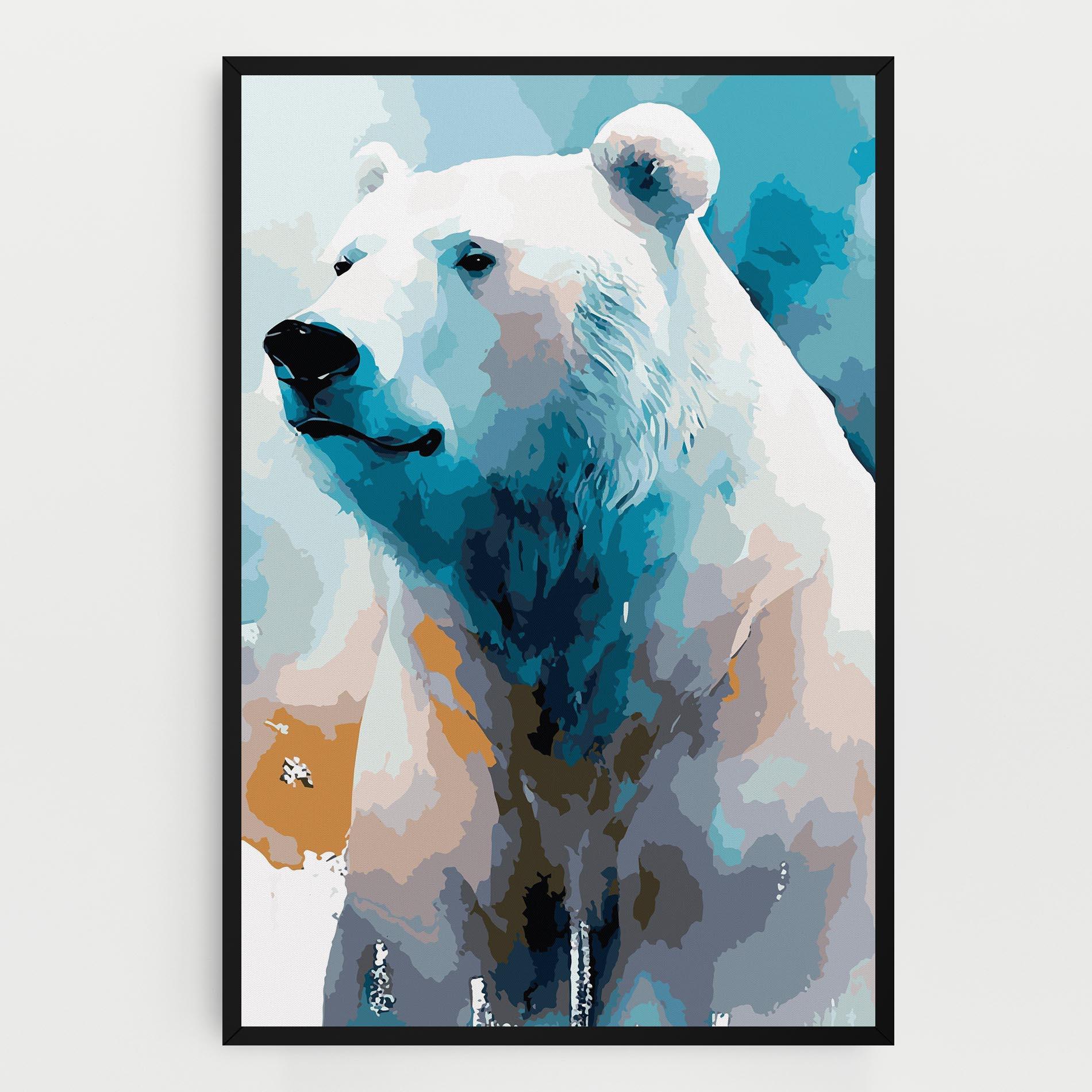 Картина на платно Beautiful Icebear mockup 0