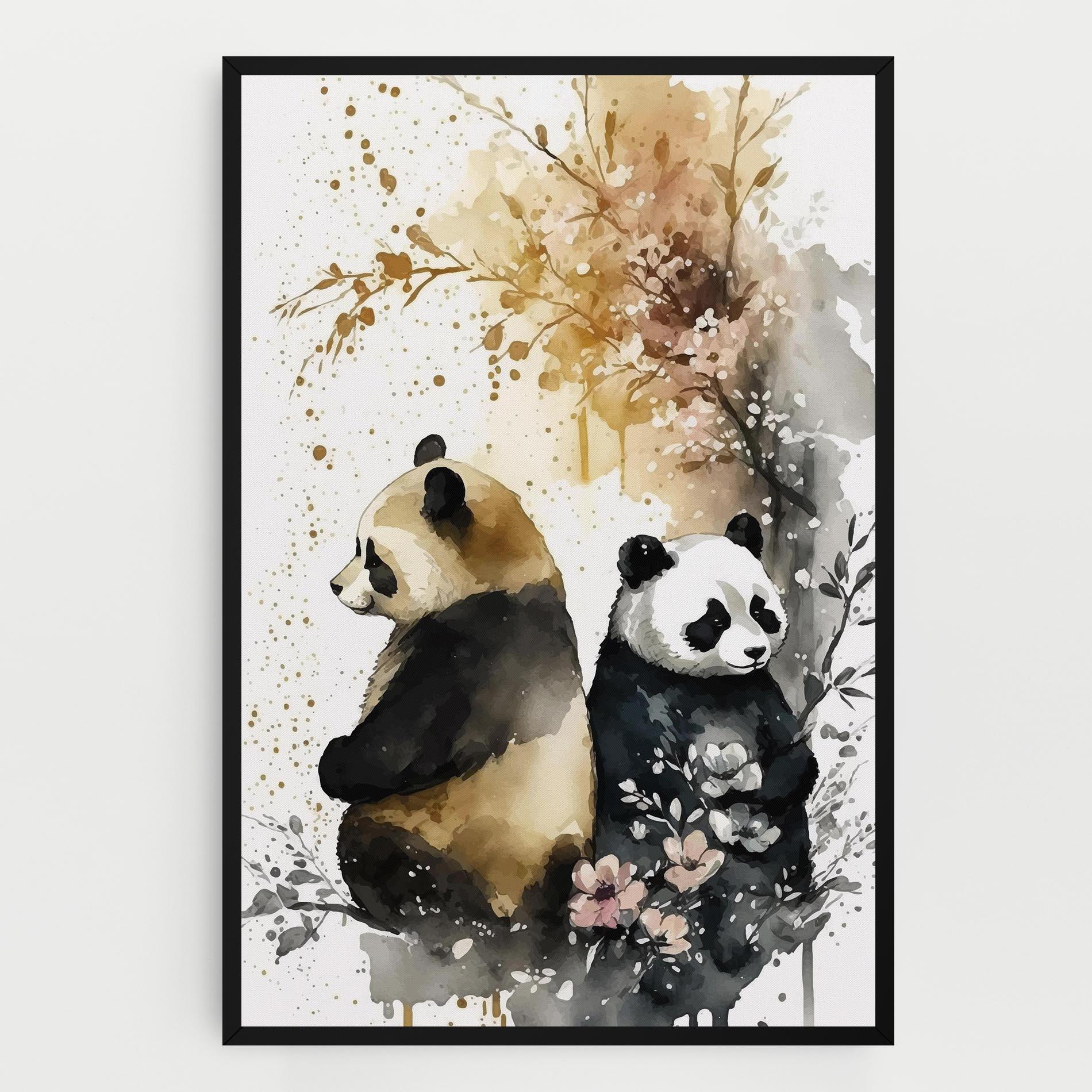 Картина на платно Gold Panda Art mockup 0