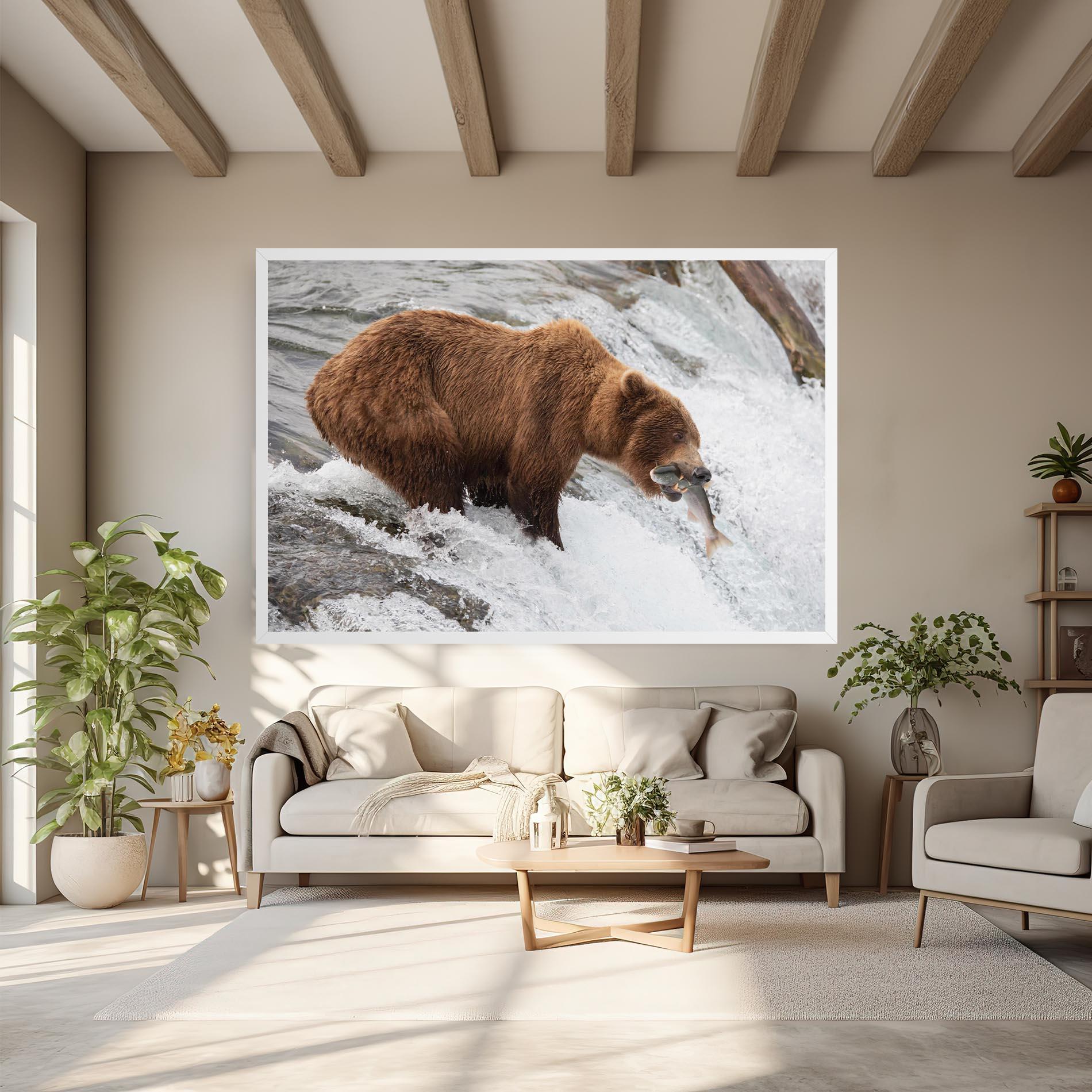 Картина на платно Bear Hunting mockup 6