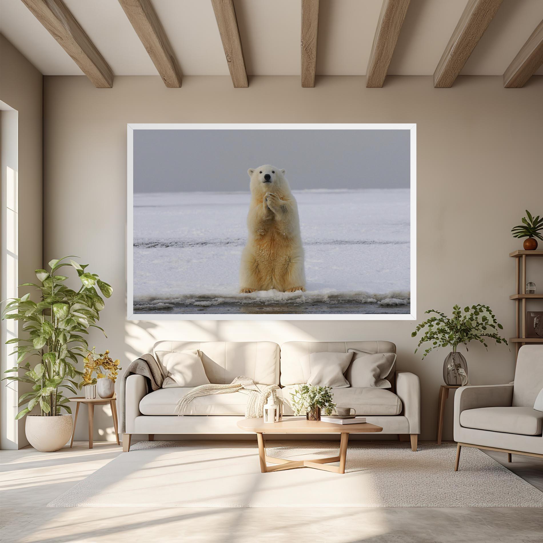 Картина на платно Icebear Praying mockup 6