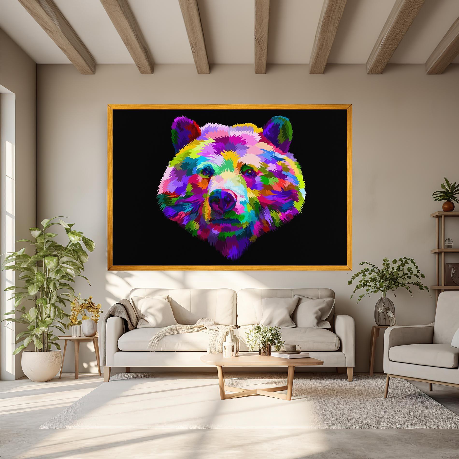 Картина на платно Bear Head Art mockup 6