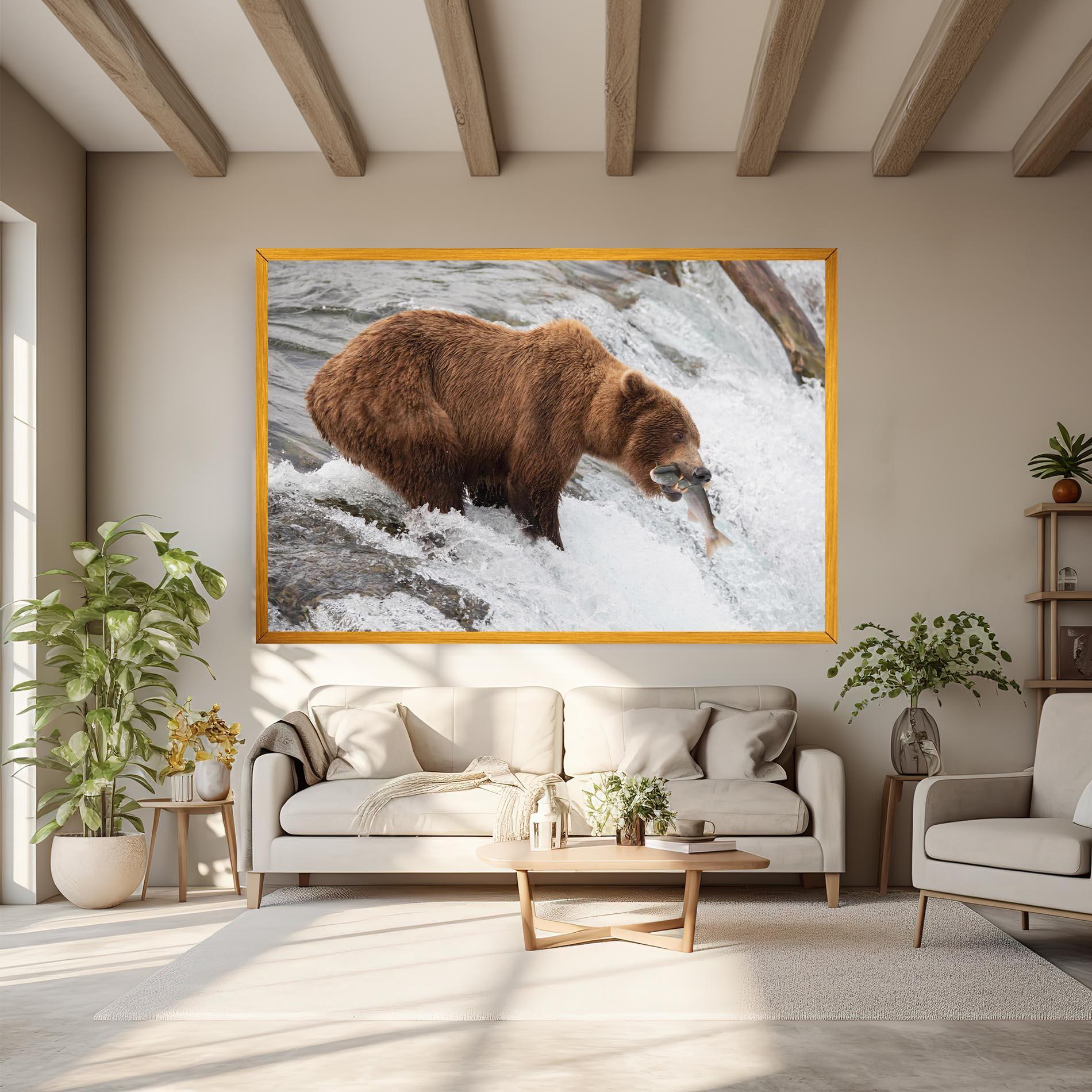 Картина на платно Bear Hunting mockup 6