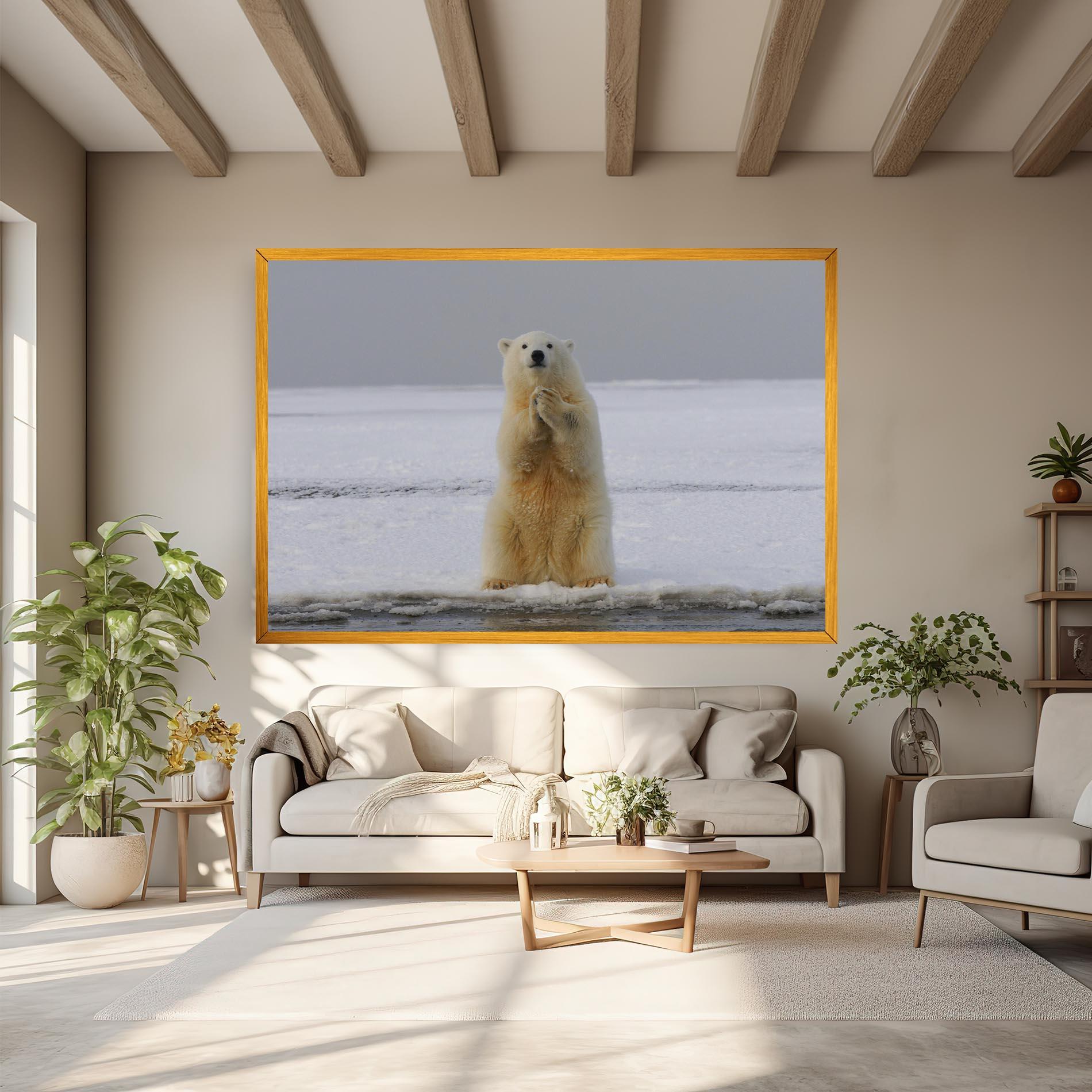 Картина на платно Icebear Praying mockup 6