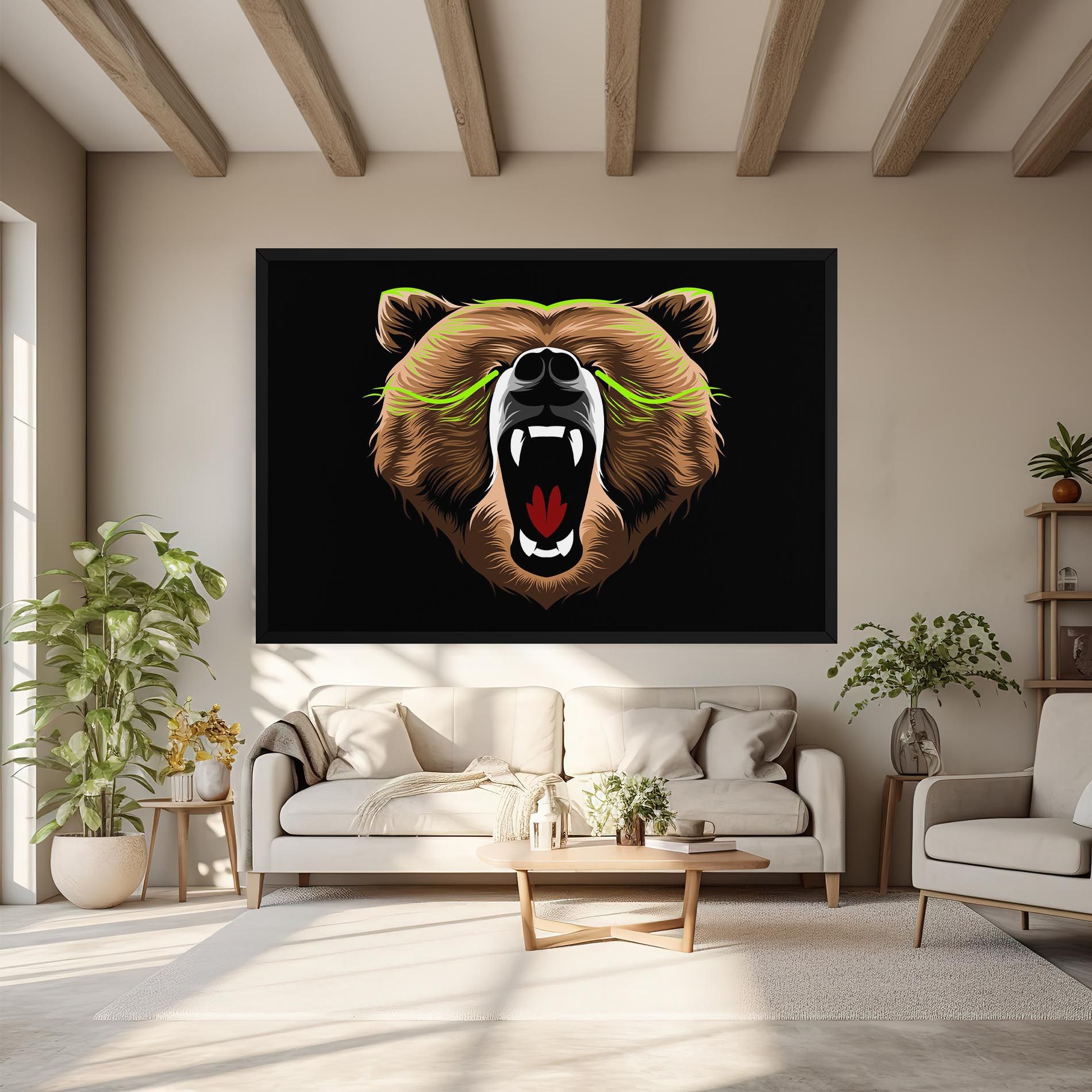 Green Line Bear mockup 6