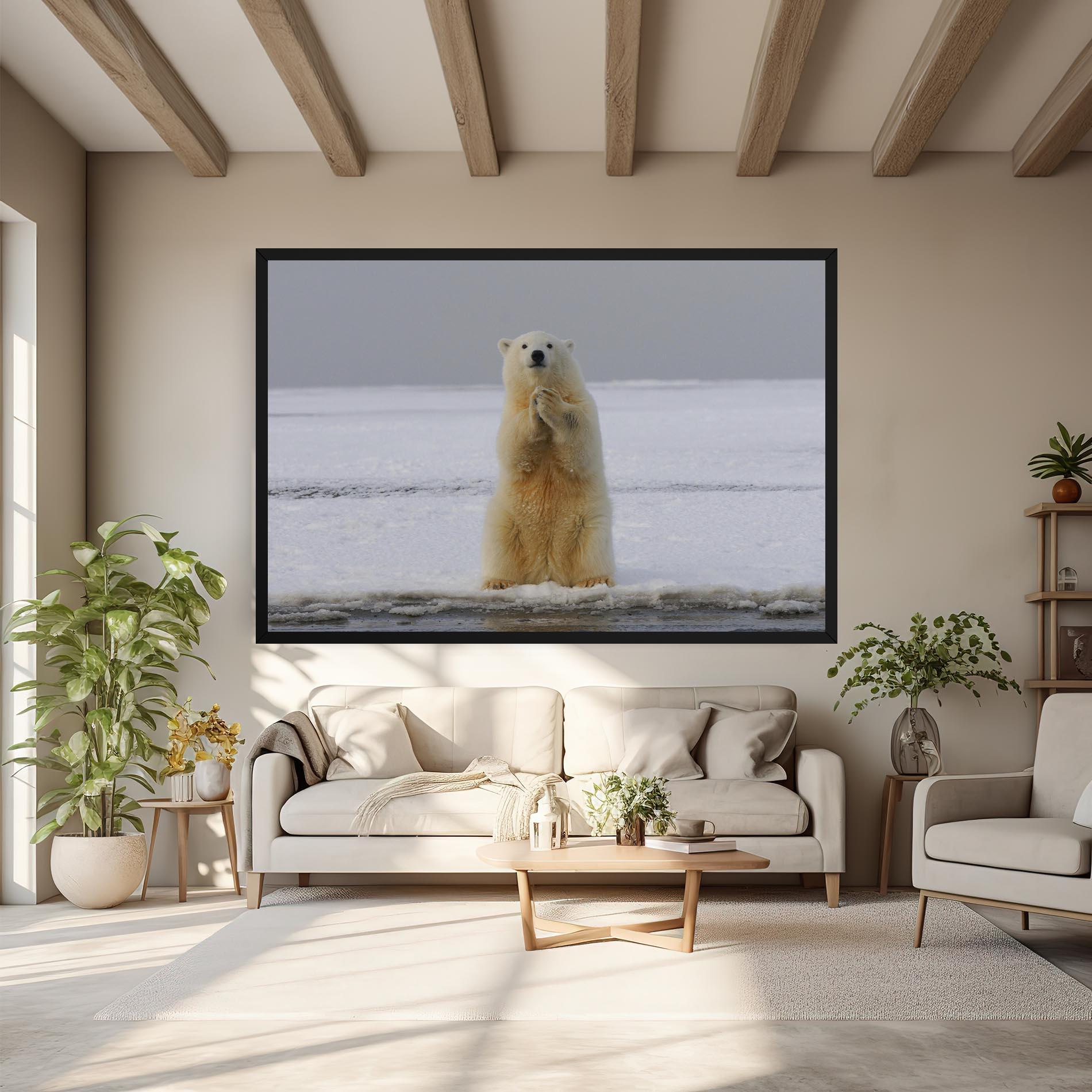 Картина на платно Icebear Praying mockup 6