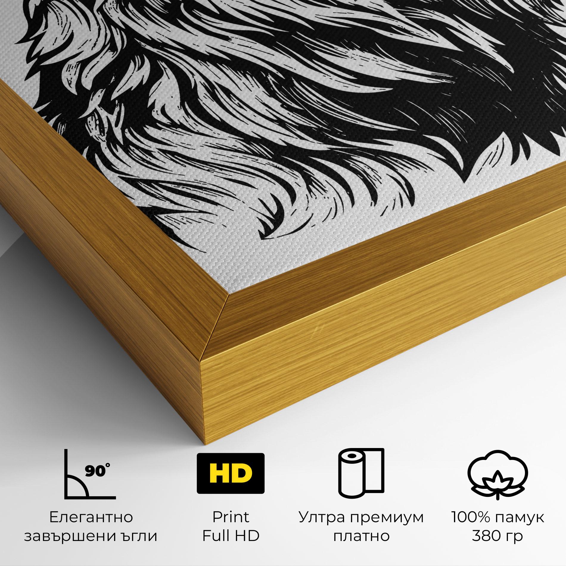 Картина на платно Angry Bear mockup 4