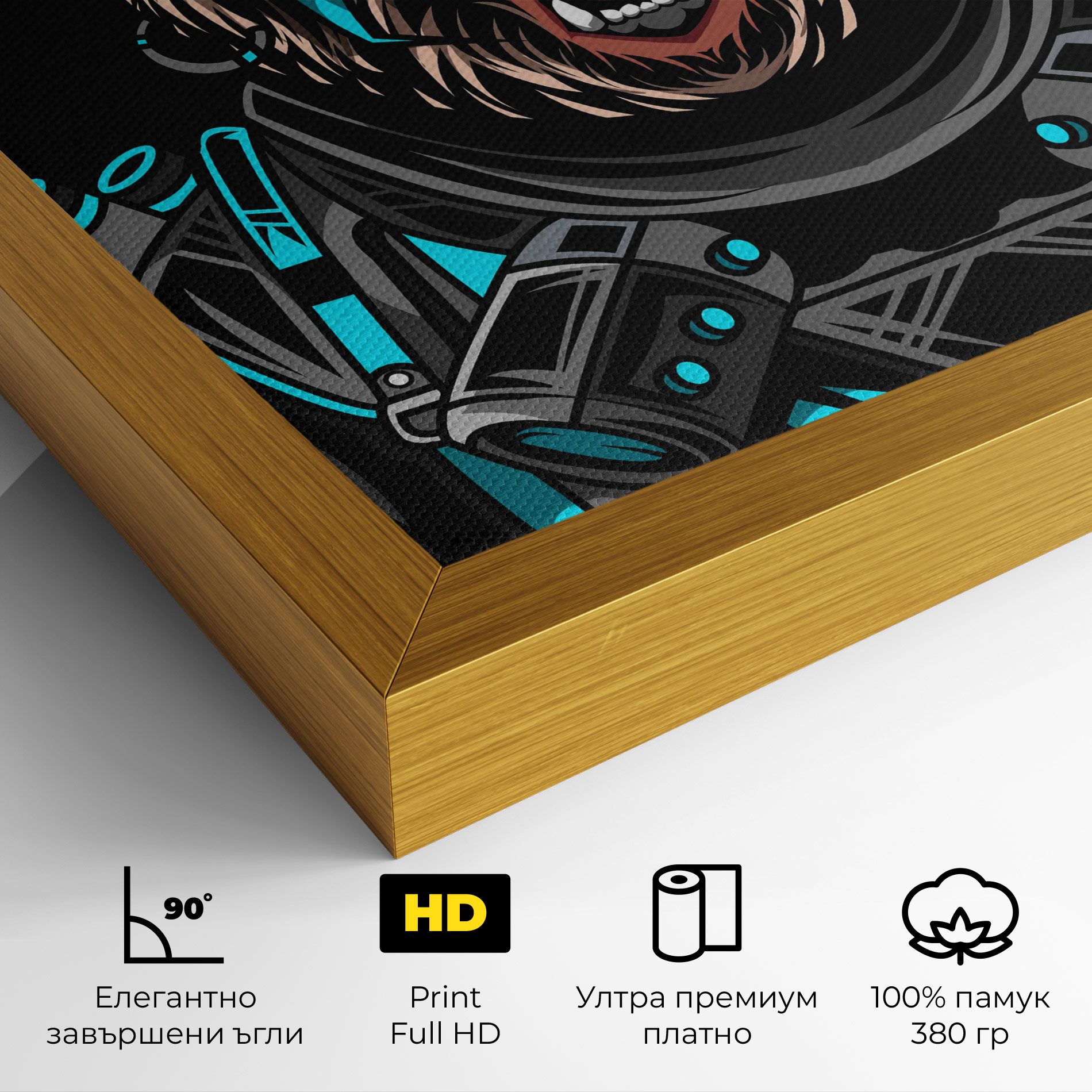 Black Cyborg Bear mockup 4