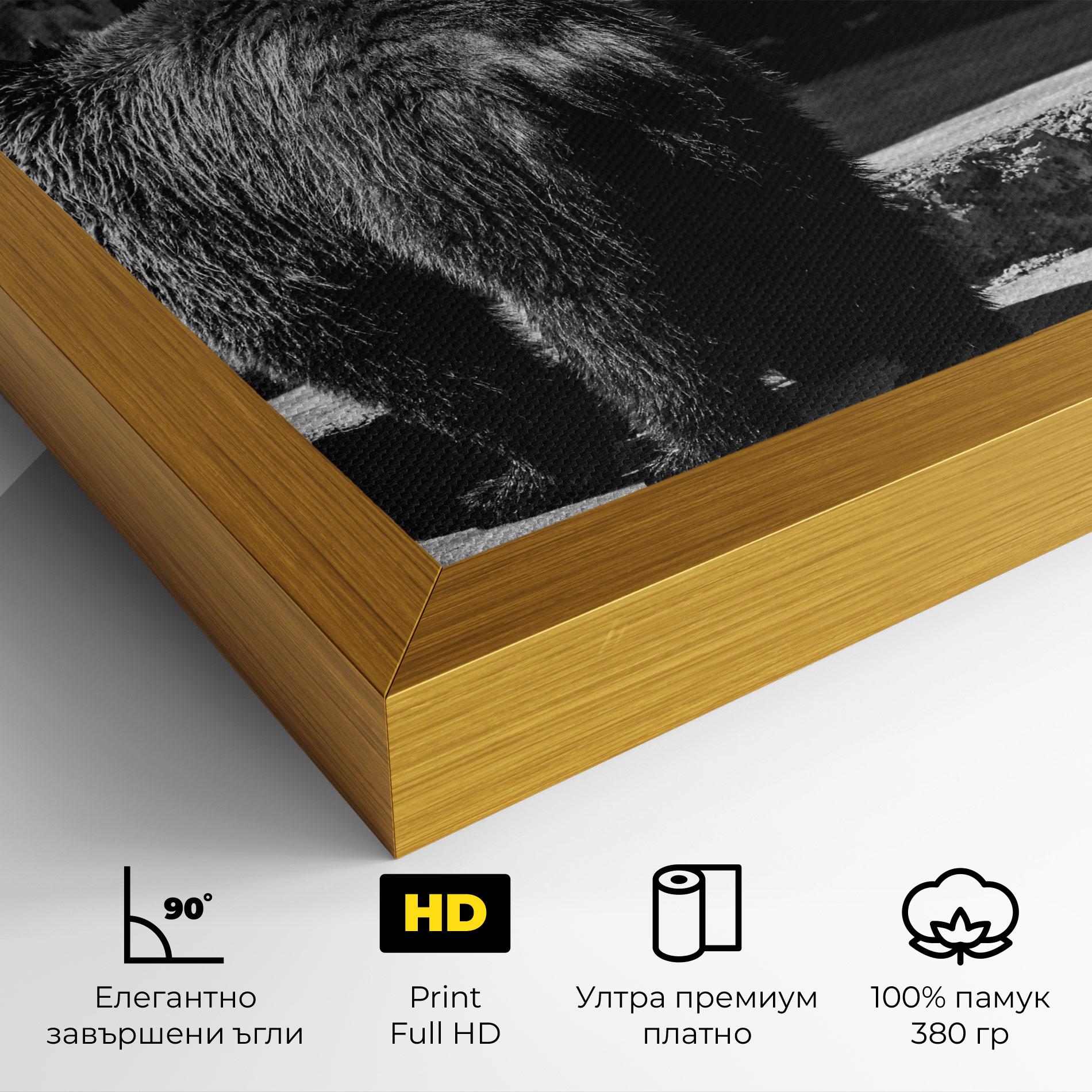 Картина на платно Grey Bear mockup 4