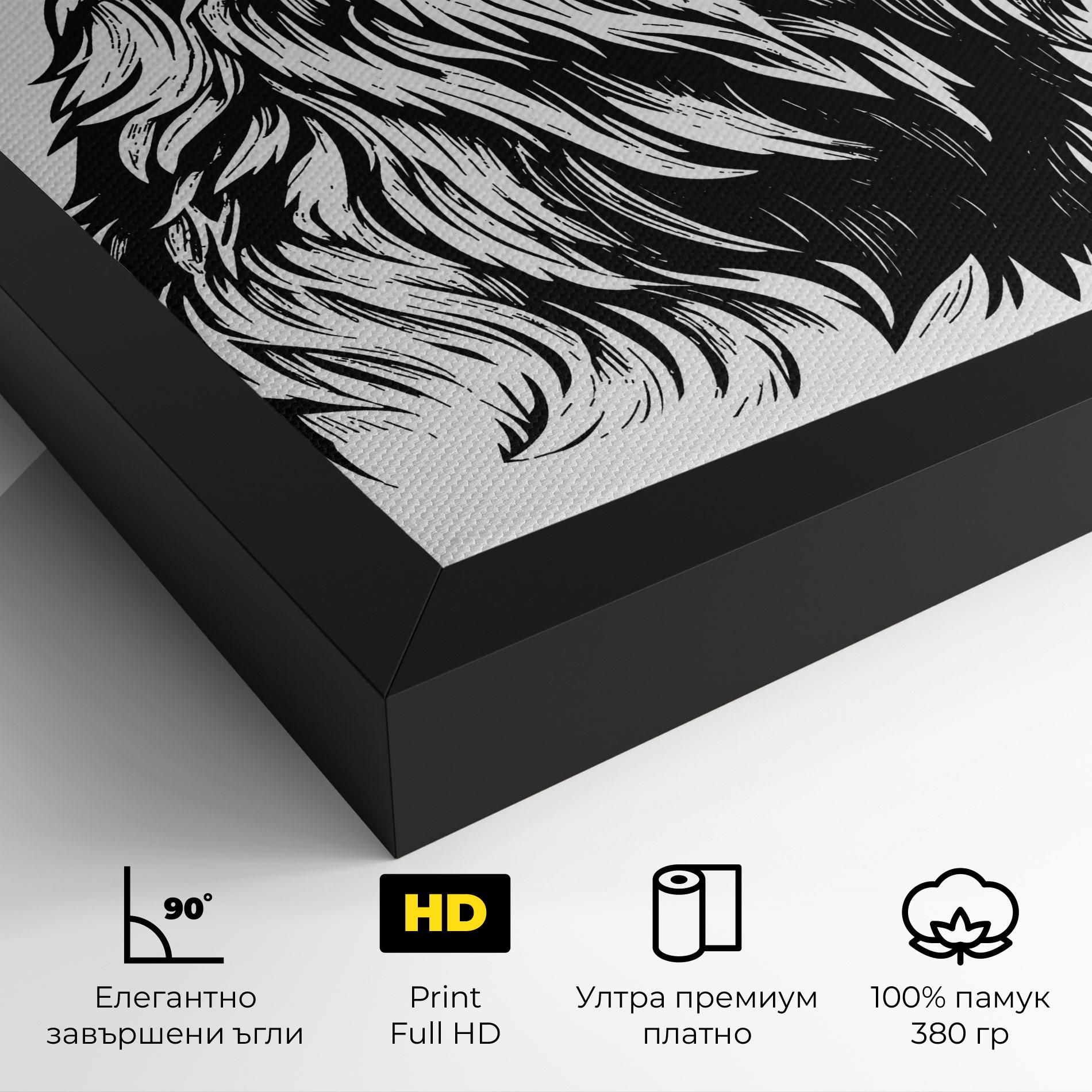 Картина на платно Angry Bear mockup 4