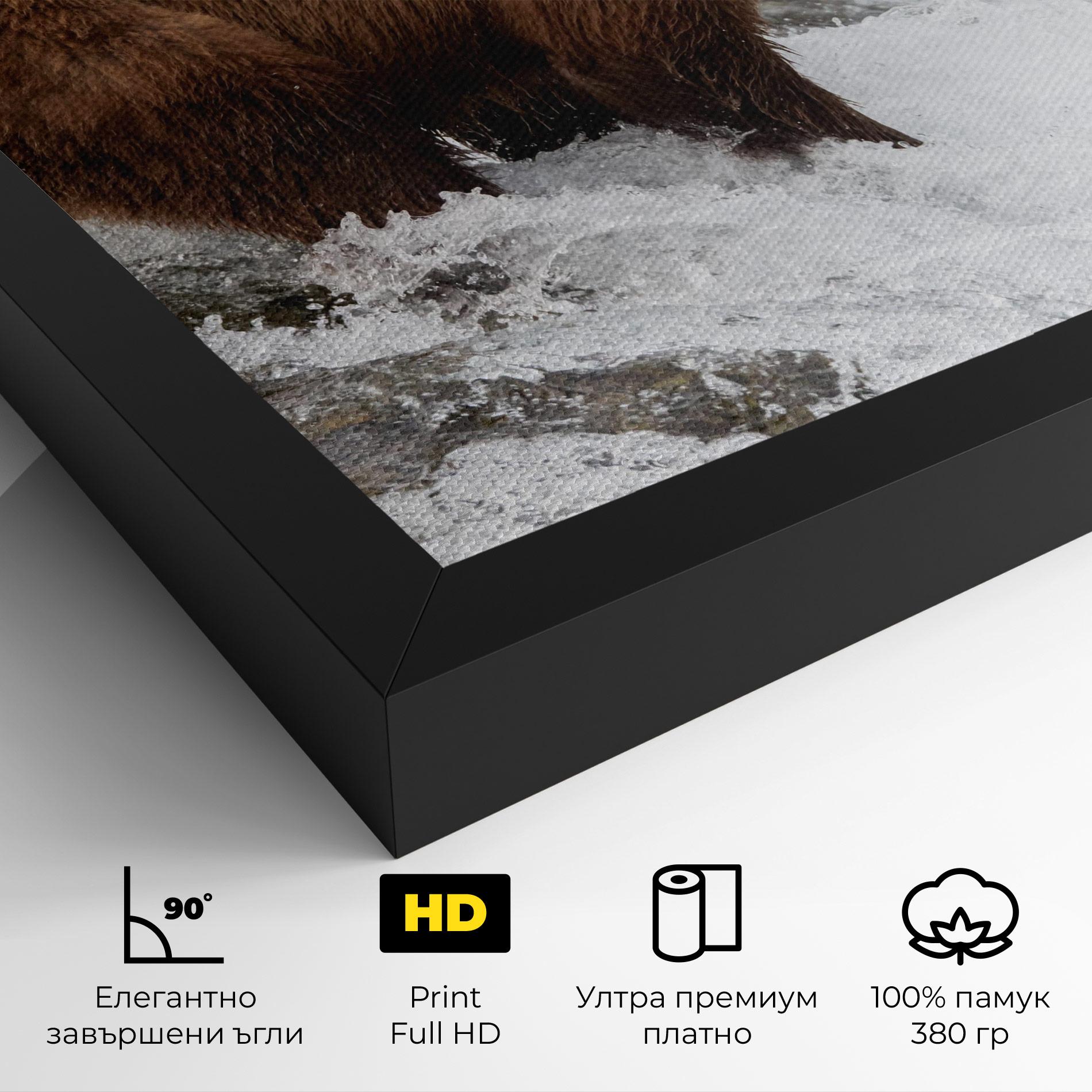 Картина на платно Bear Hunting mockup 4