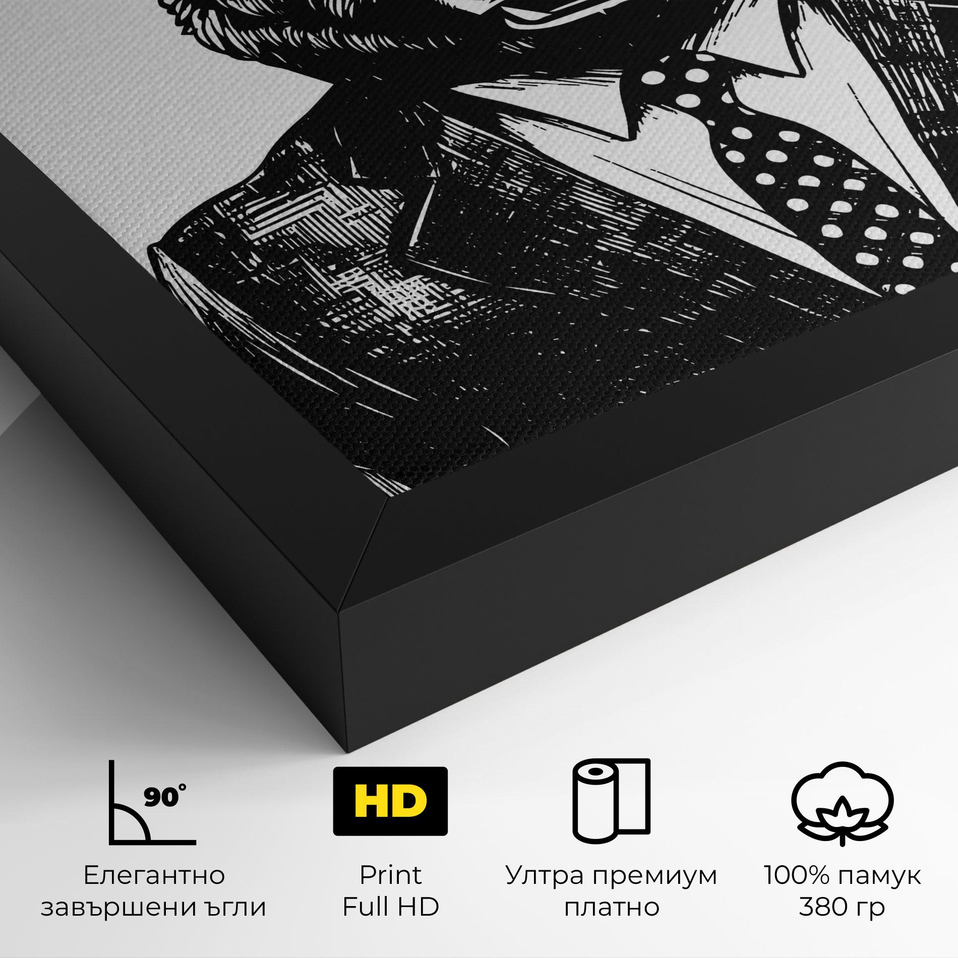 Картина на платно Bear In Suit mockup 4