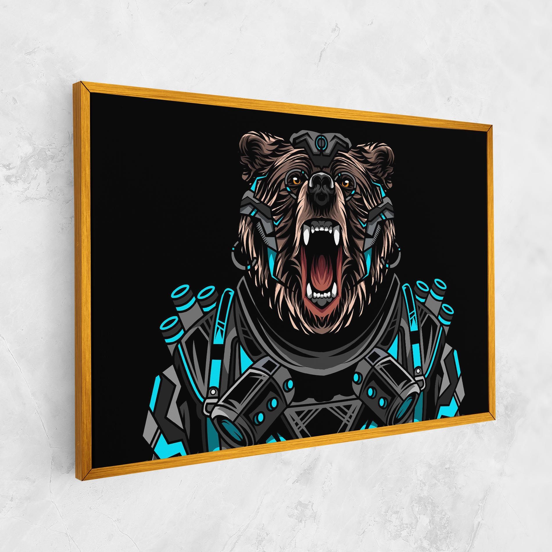 Black Cyborg Bear mockup 1