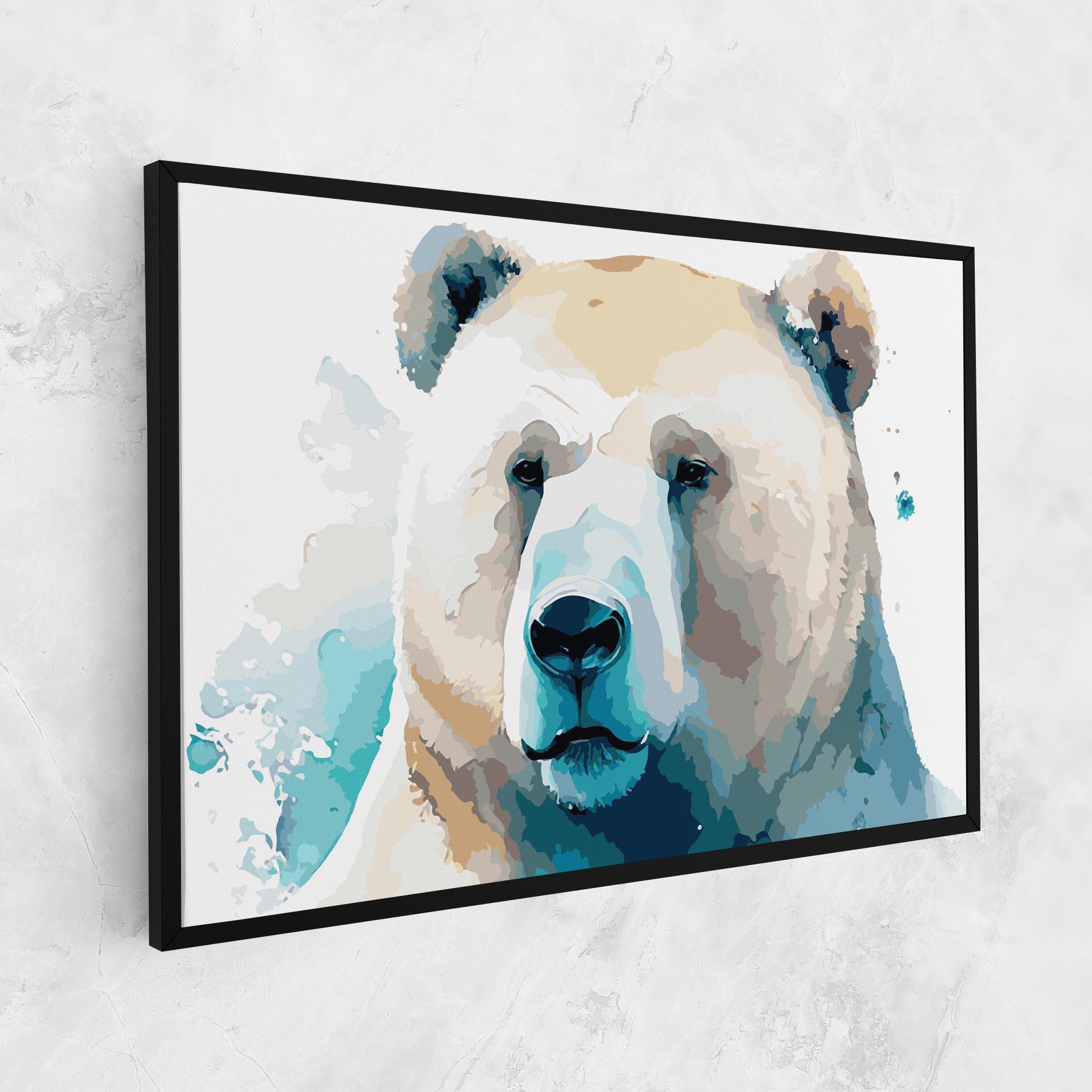 Картина на платно Big Watercolor Bear mockup 1