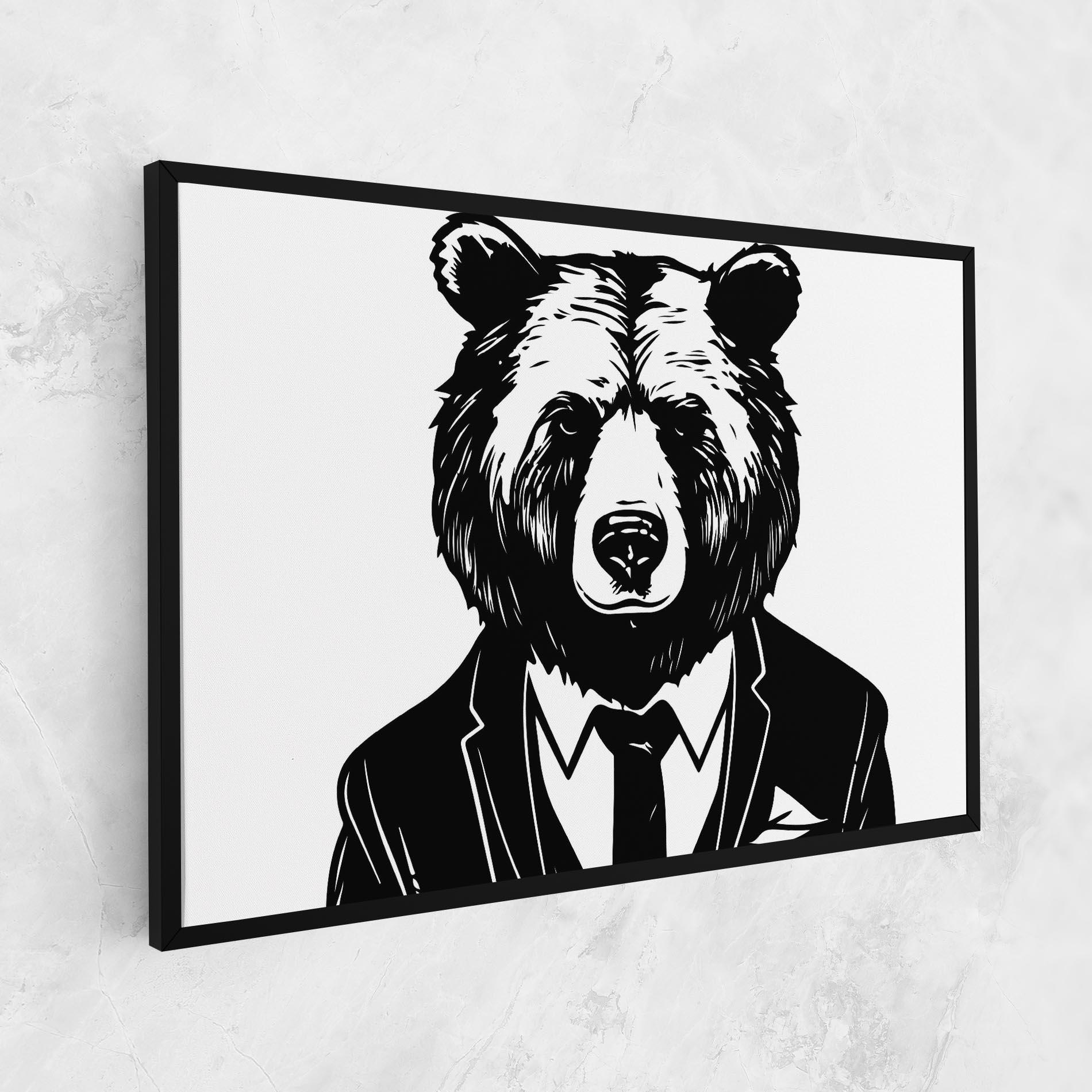 Картина на платно Business Bear mockup 1