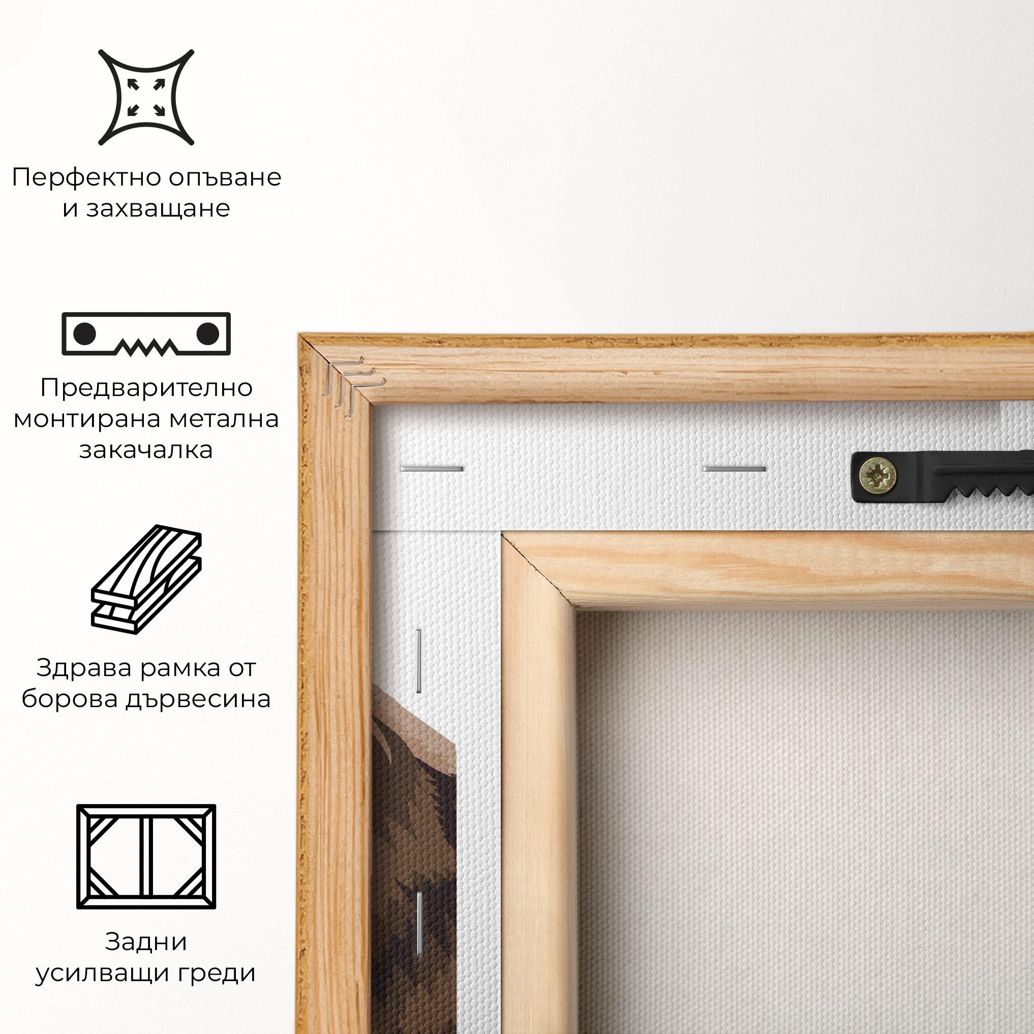 Картина на платно Angry Walking Bear mockup 5