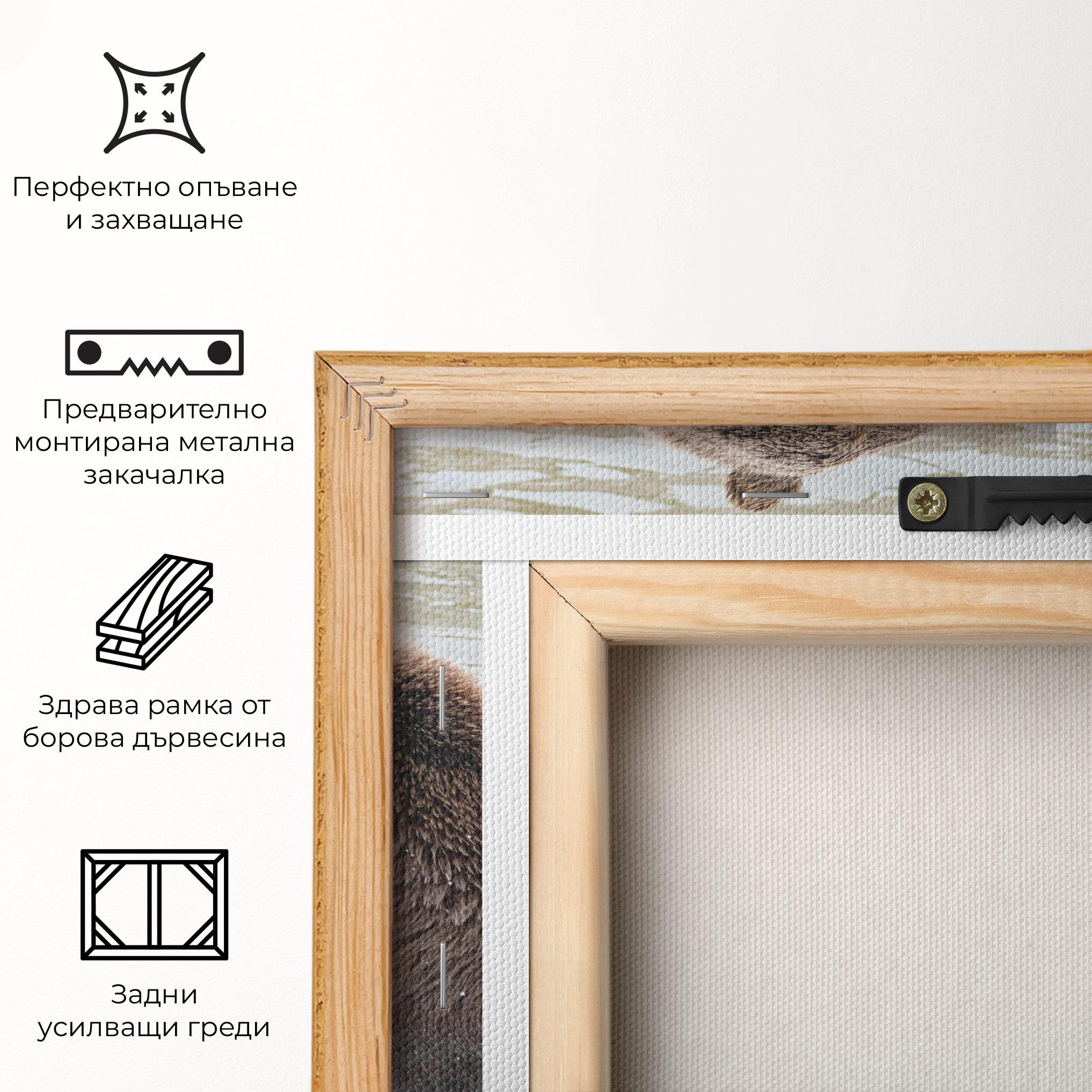 Картина на платно Bears Fighting mockup 5