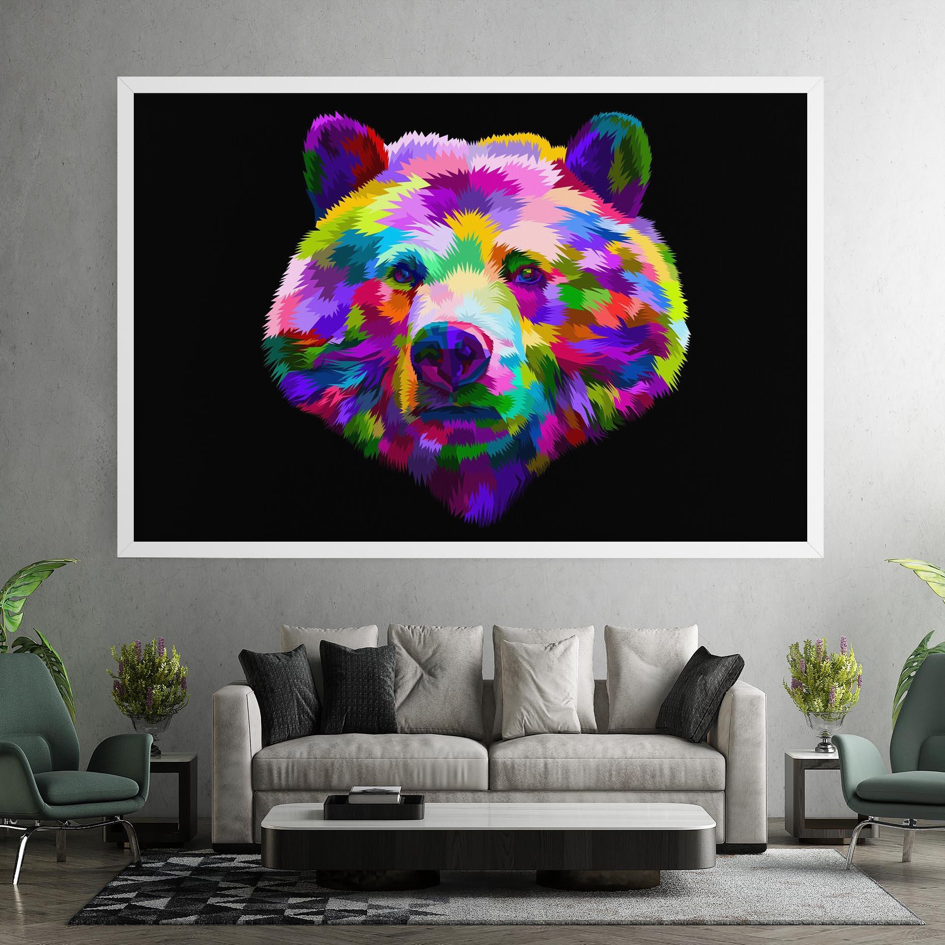 Картина на платно Bear Head Art mockup 7