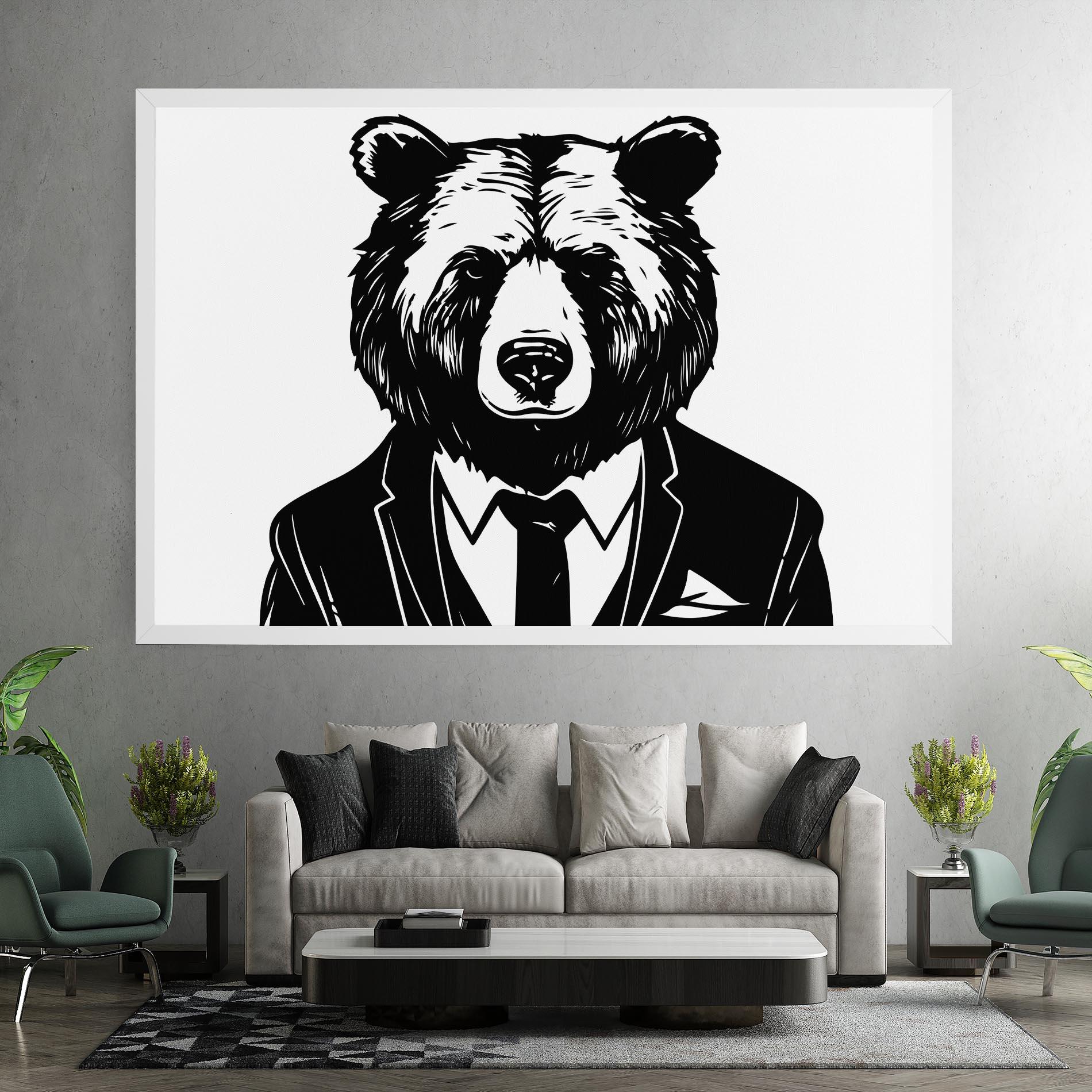 Картина на платно Business Bear mockup 7