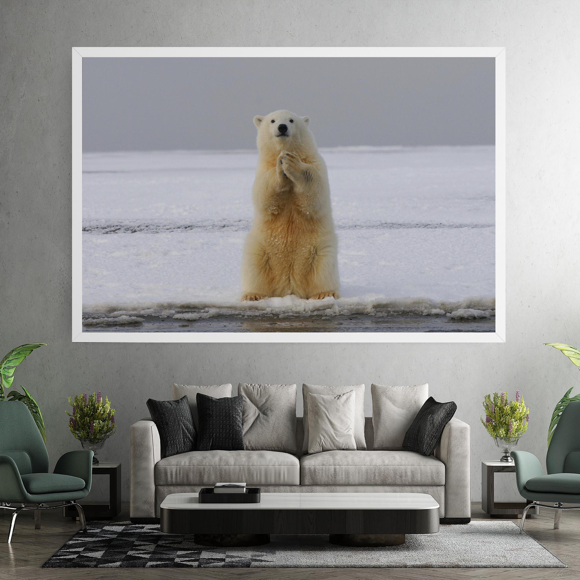Картина на платно Icebear Praying mockup 7