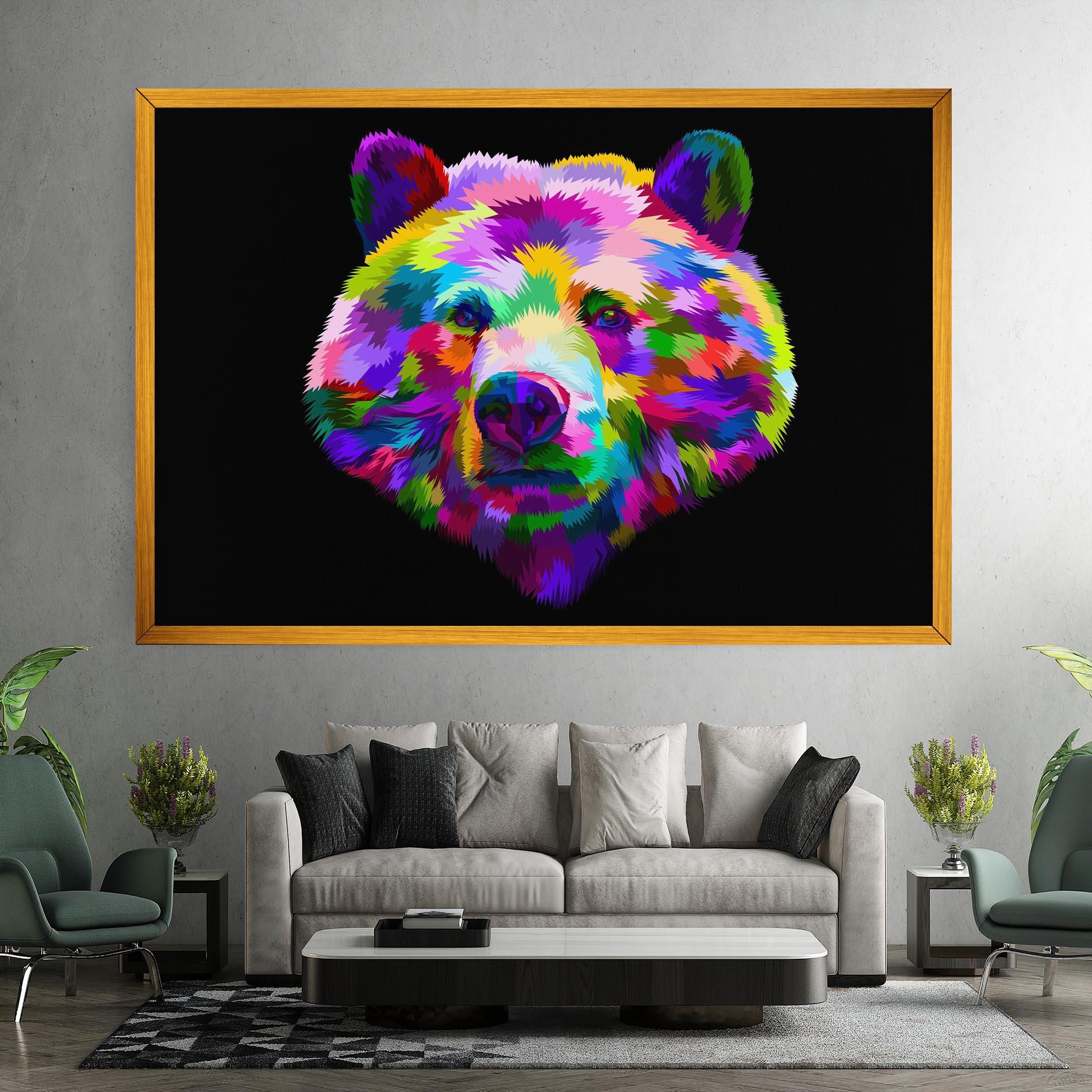 Картина на платно Bear Head Art mockup 7