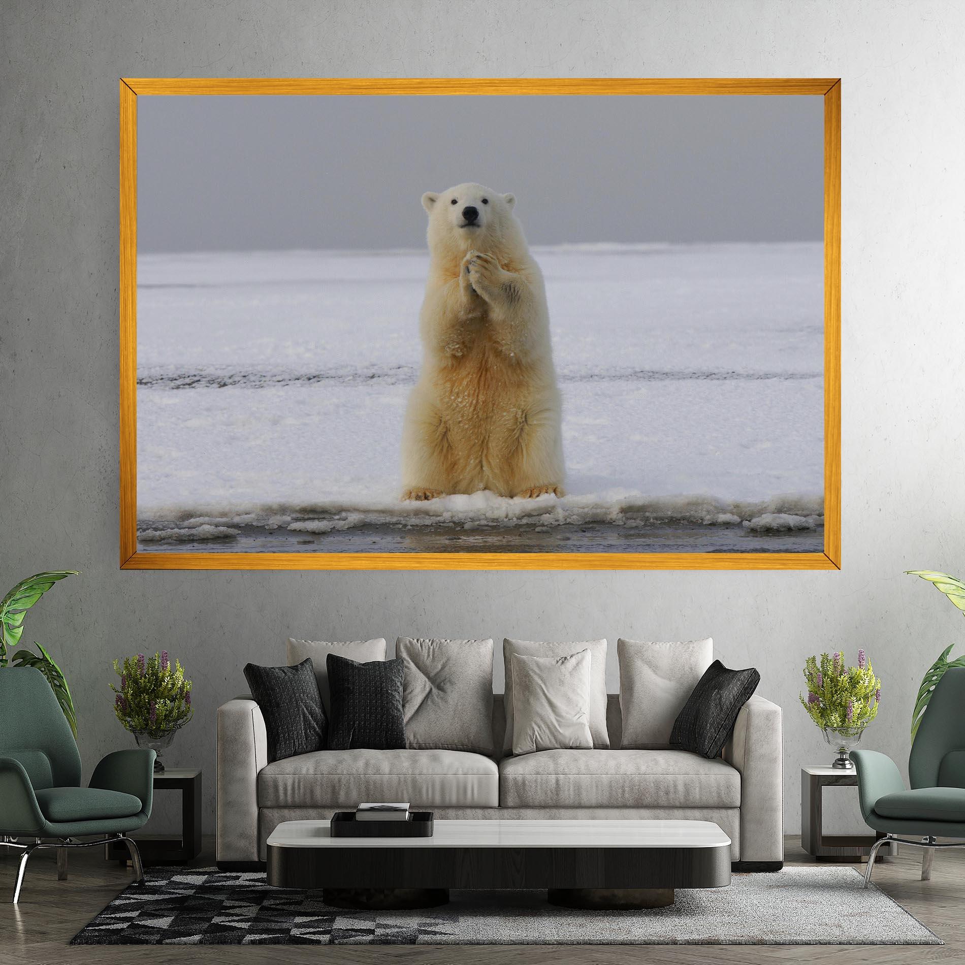 Картина на платно Icebear Praying mockup 7