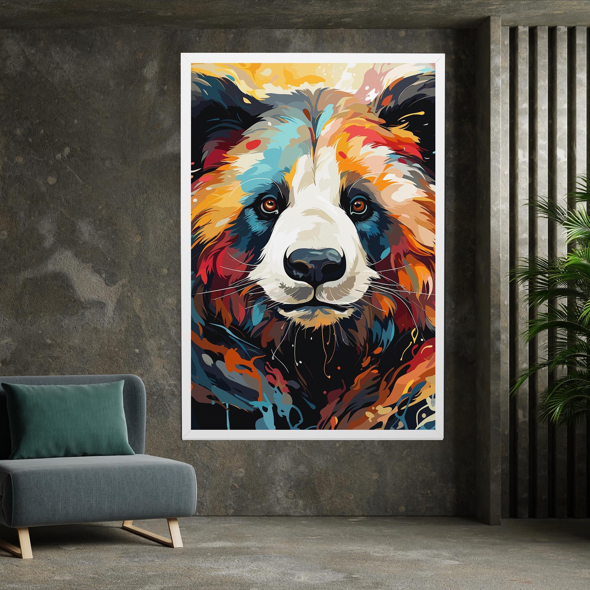 Картина на платно Cream Color Bear mockup 7
