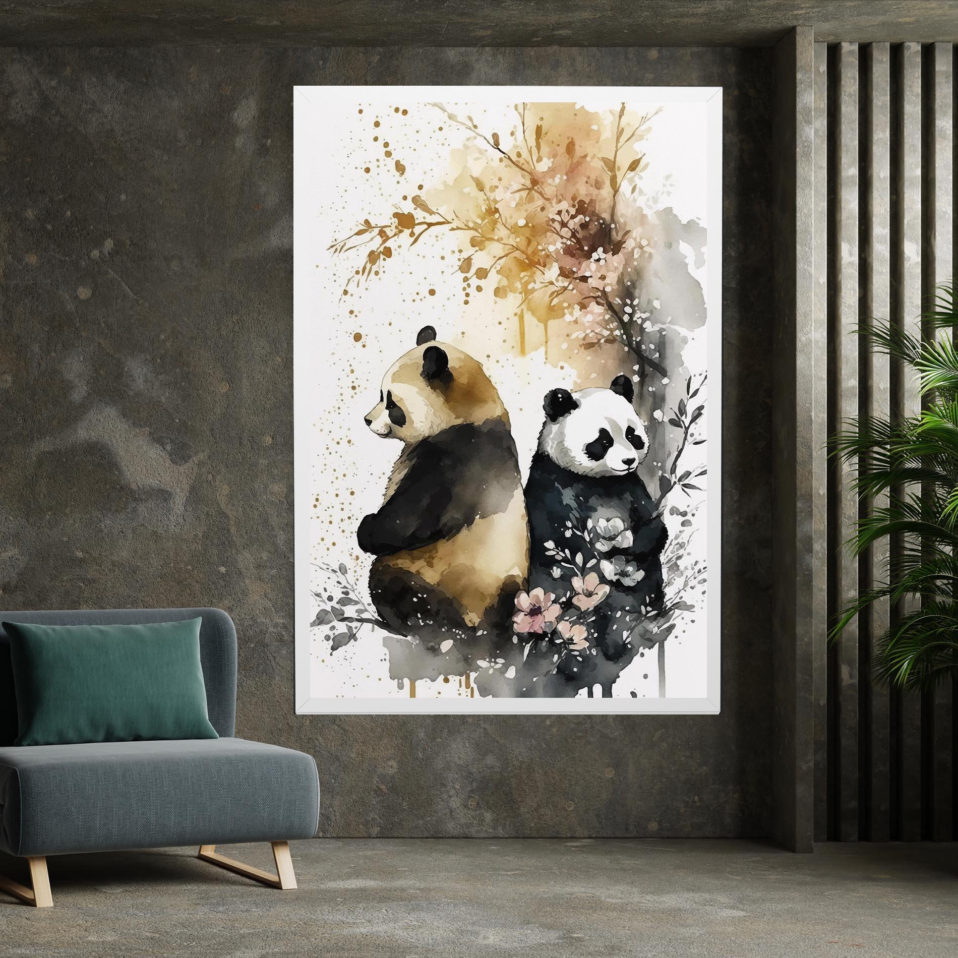 Картина на платно Gold Panda Art mockup 7