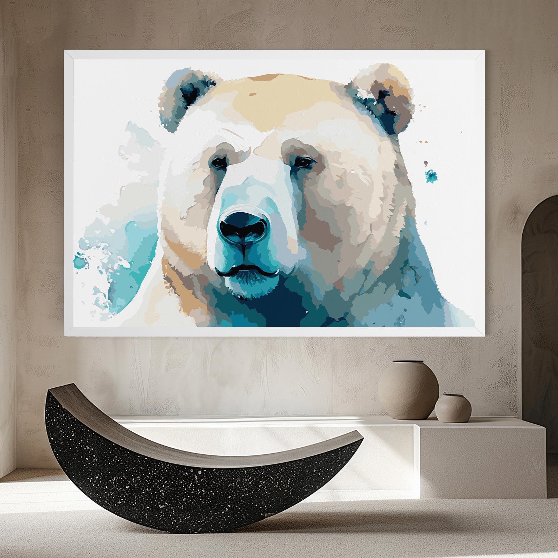 Картина на платно Big Watercolor Bear mockup 8