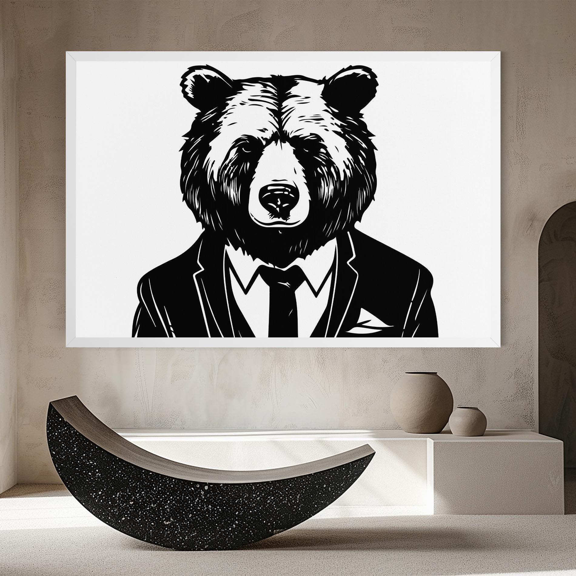 Картина на платно Business Bear mockup 8