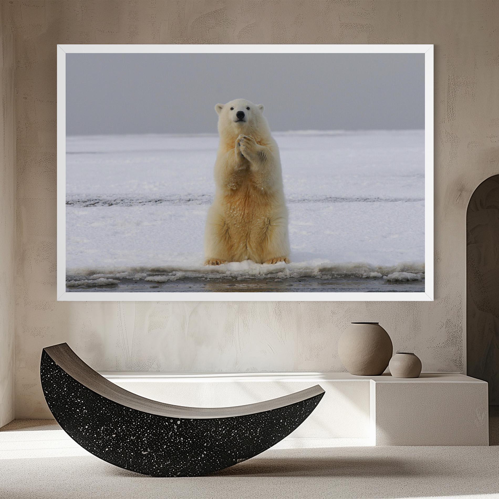 Картина на платно Icebear Praying mockup 8