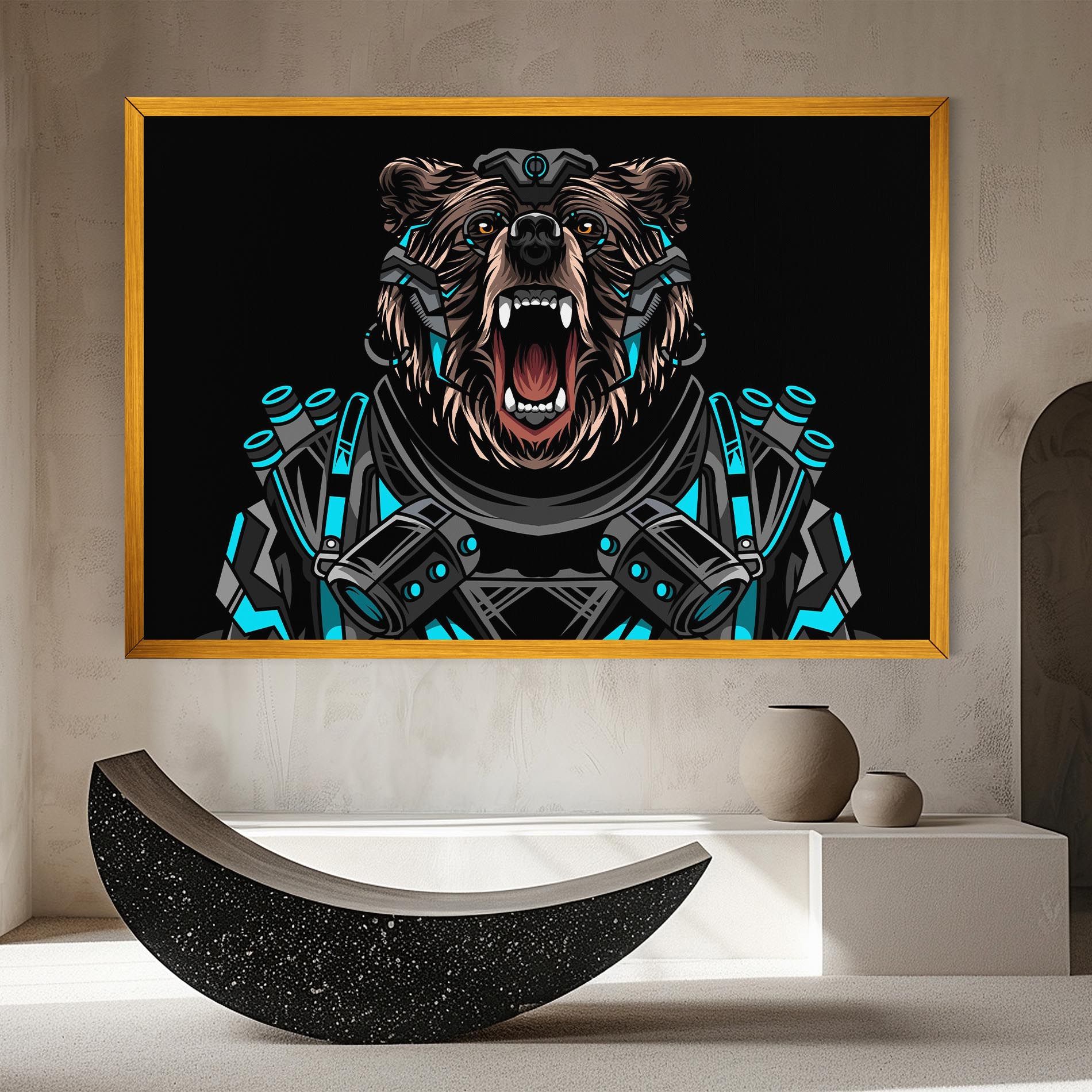 Black Cyborg Bear mockup 8