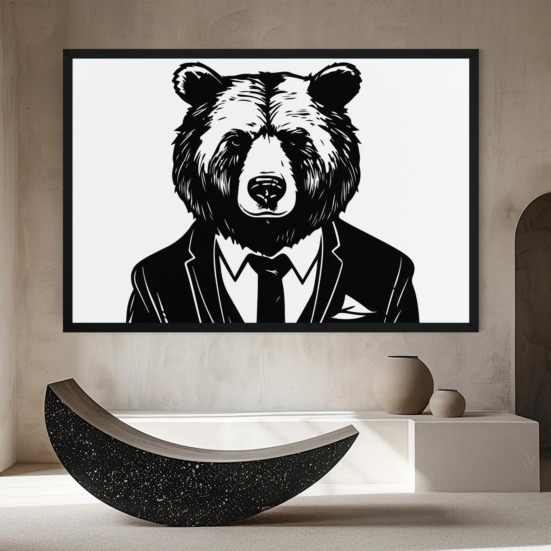 Картина на платно Business Bear mockup 8