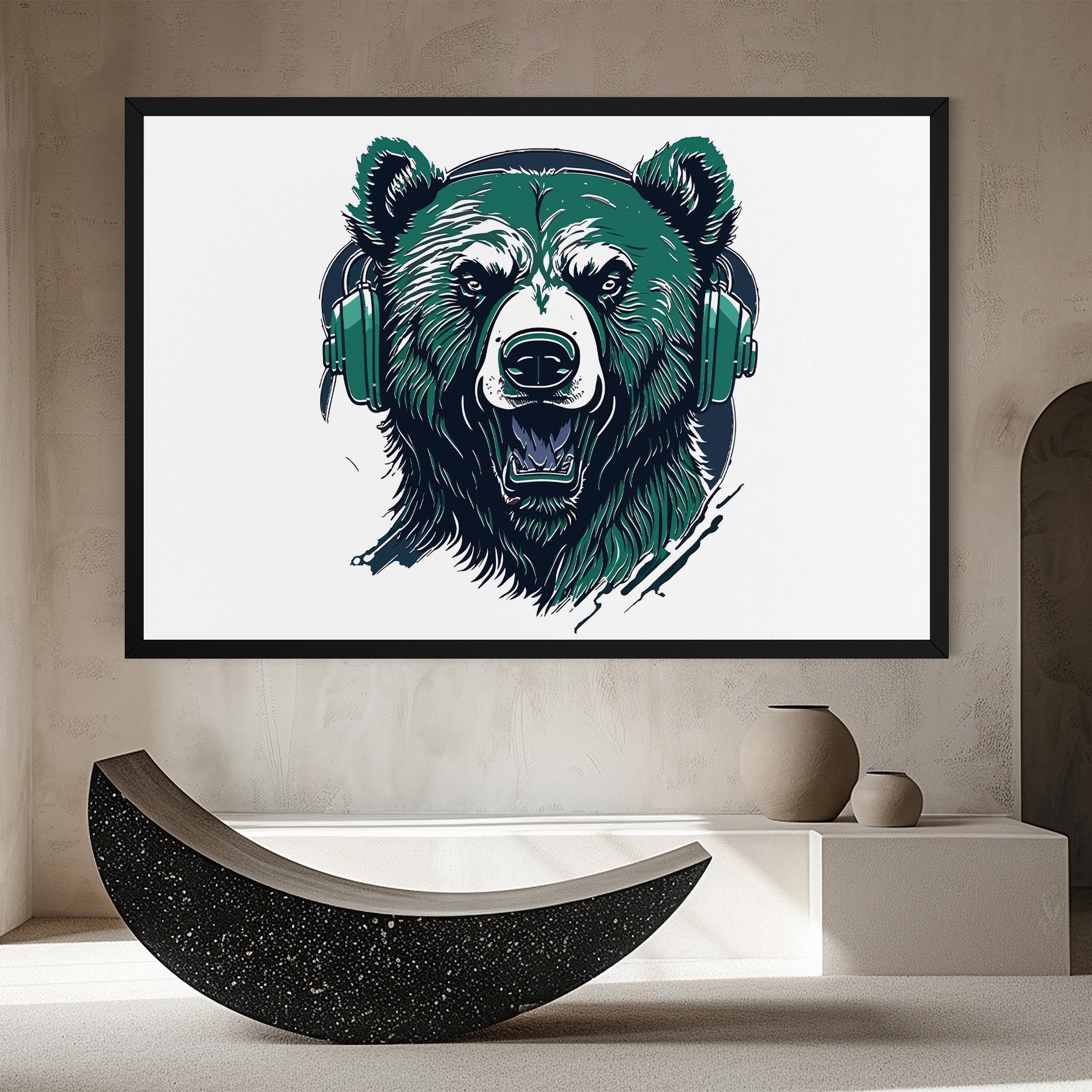Green Music Bear mockup 8