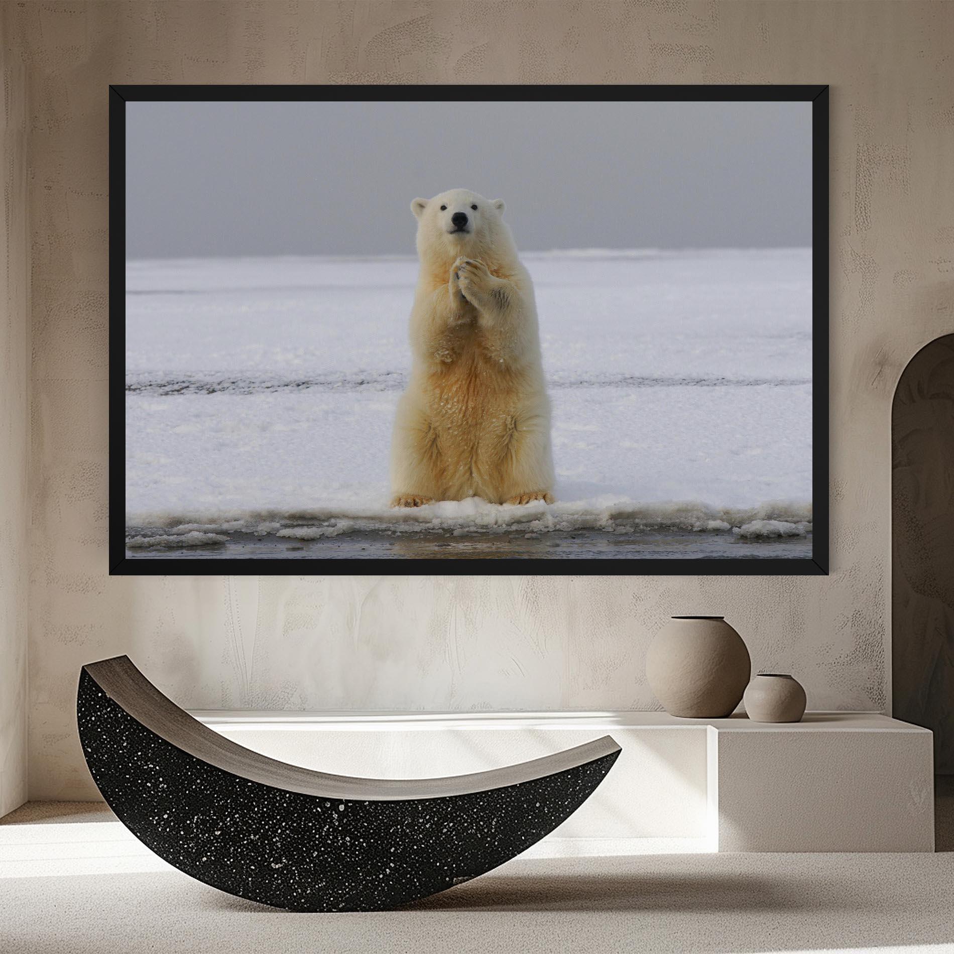 Картина на платно Icebear Praying mockup 8