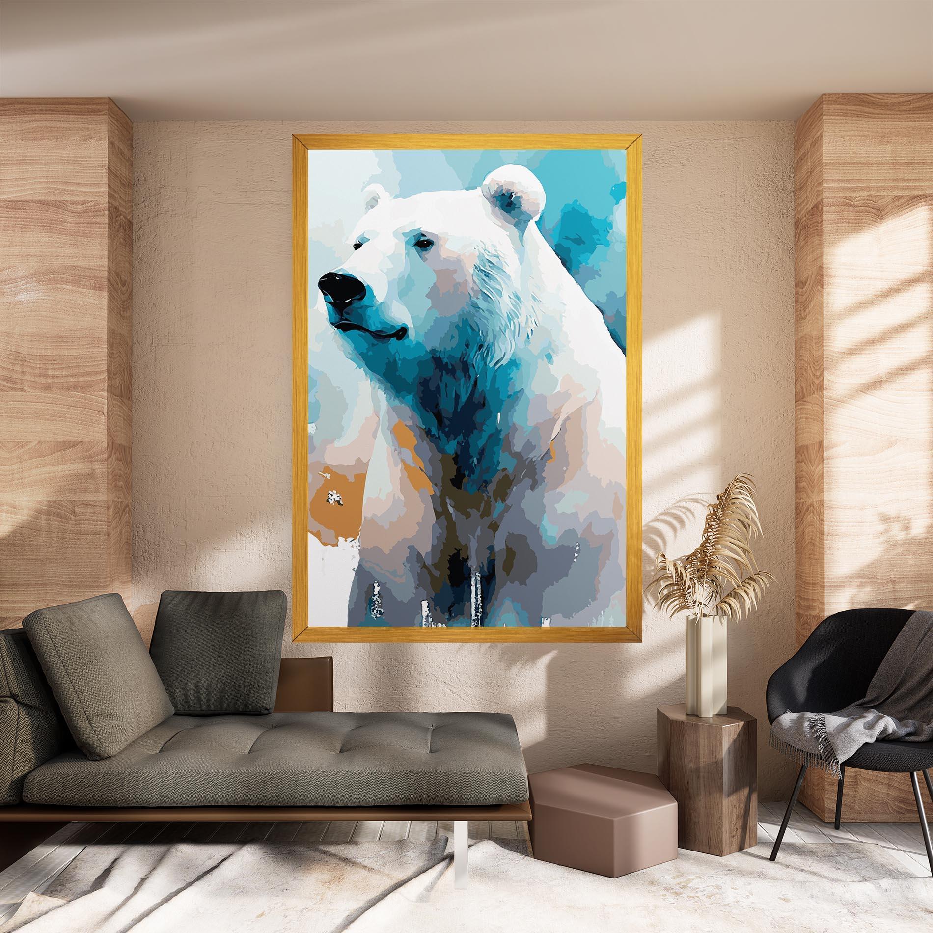 Картина на платно Beautiful Icebear mockup 8