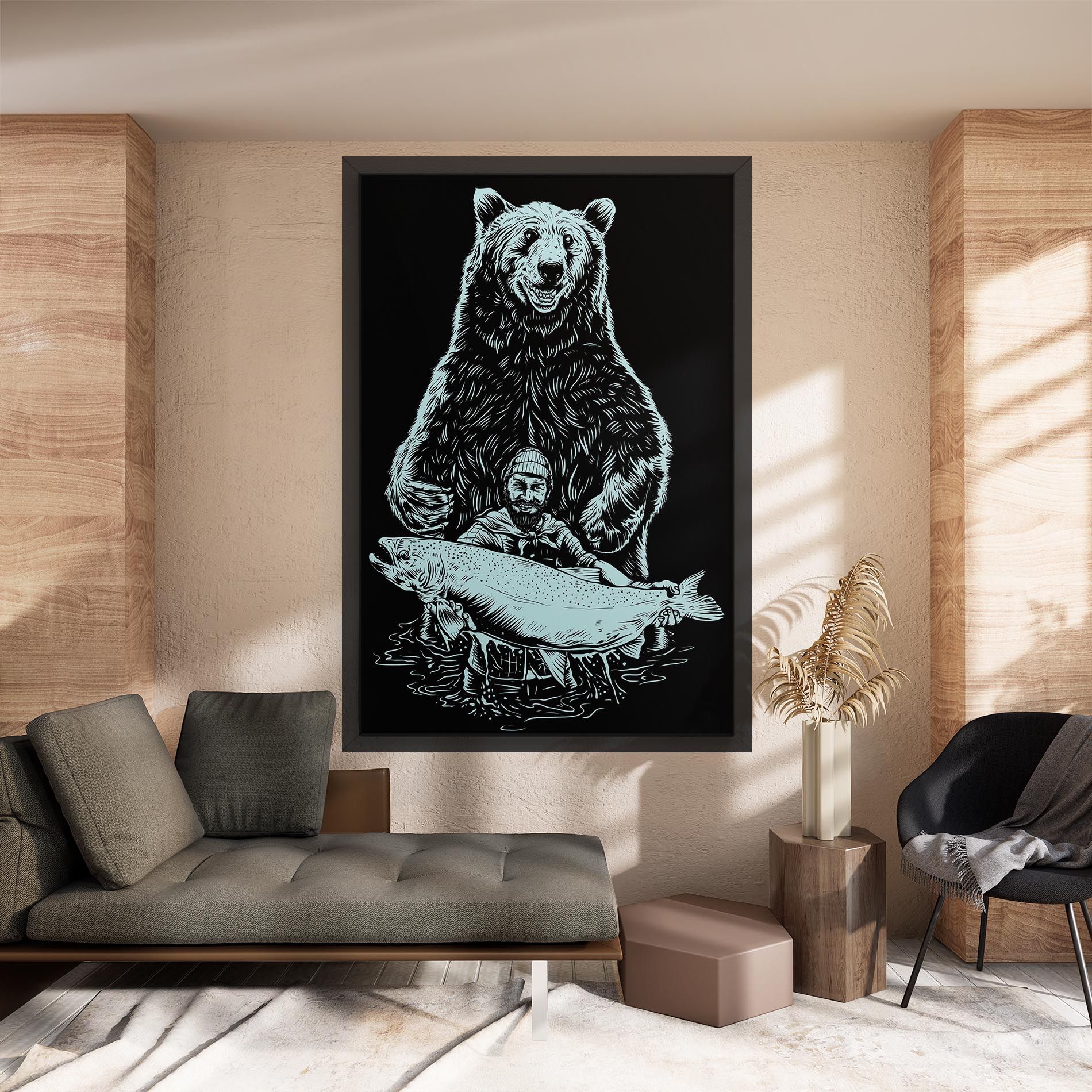 Fishing Bear mockup 8