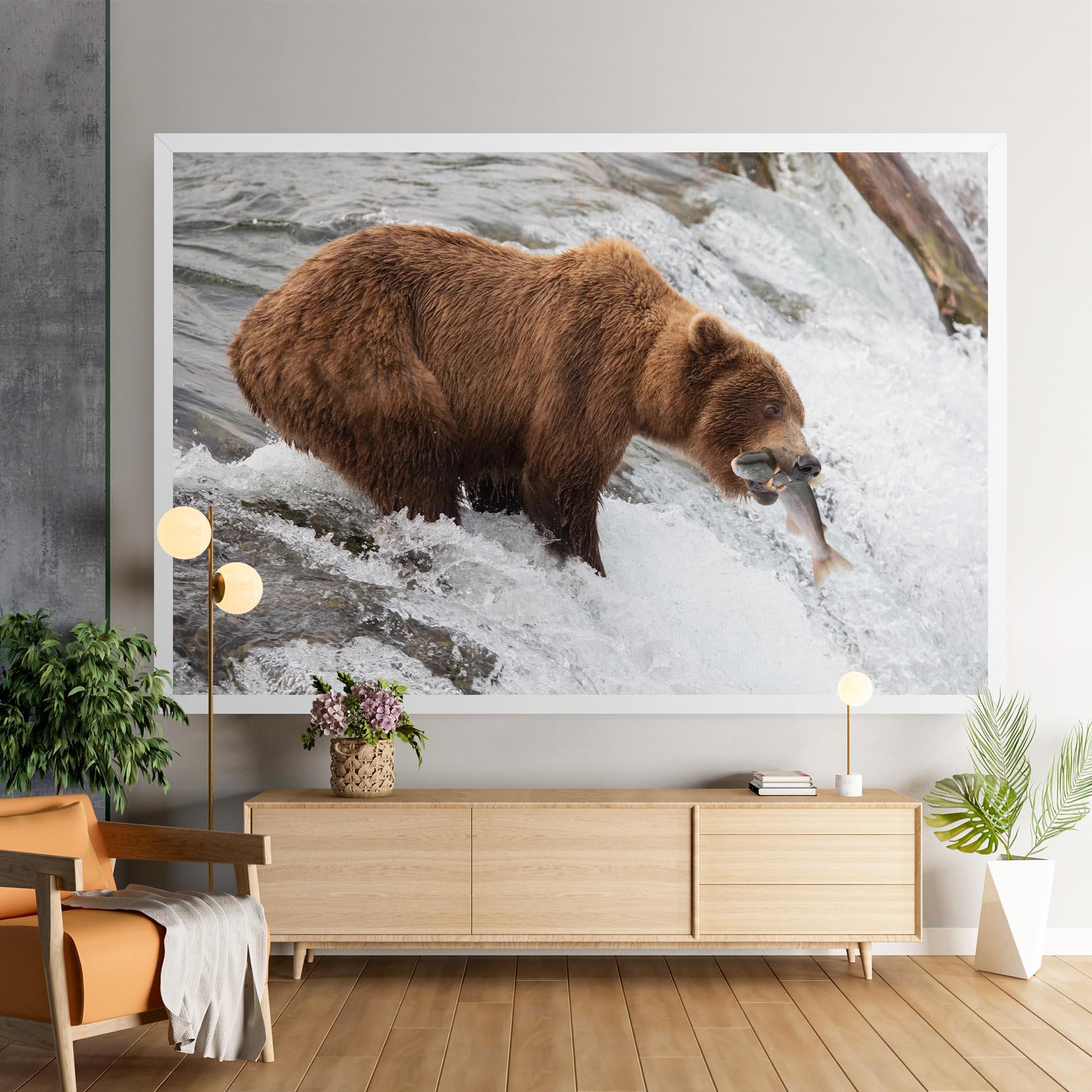 Картина на платно Bear Hunting mockup 9