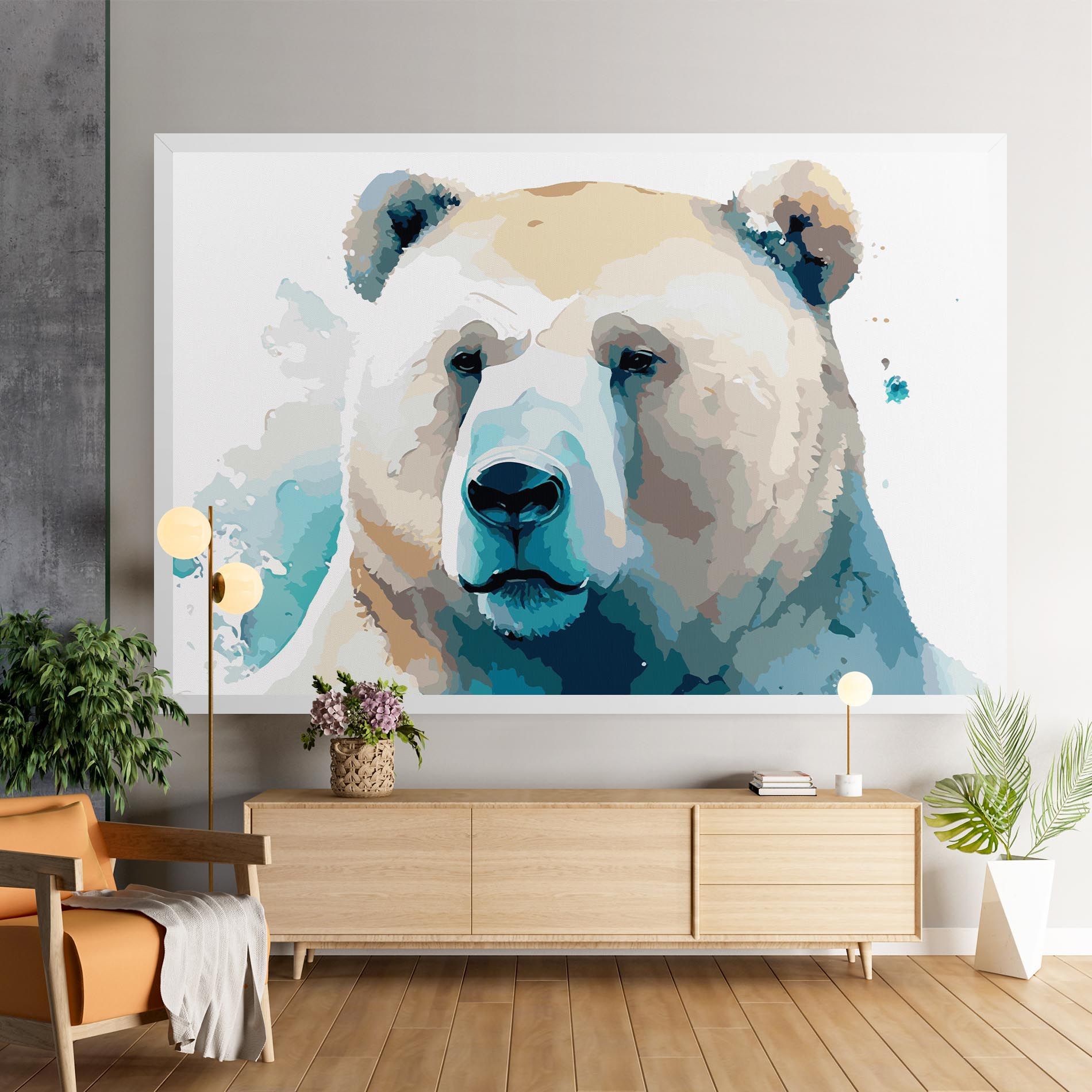 Big Watercolor Bear mockup 9