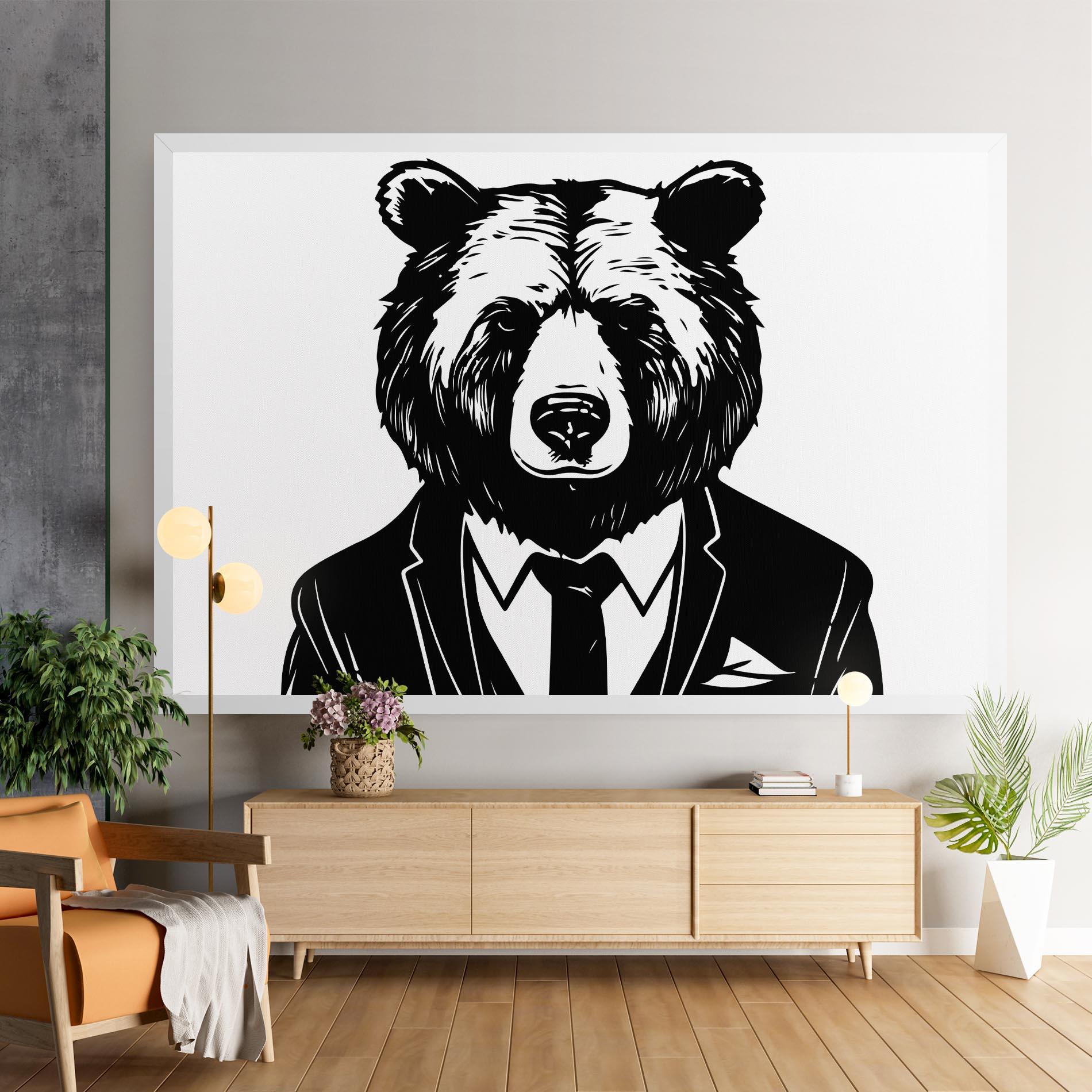 Картина на платно Business Bear mockup 9