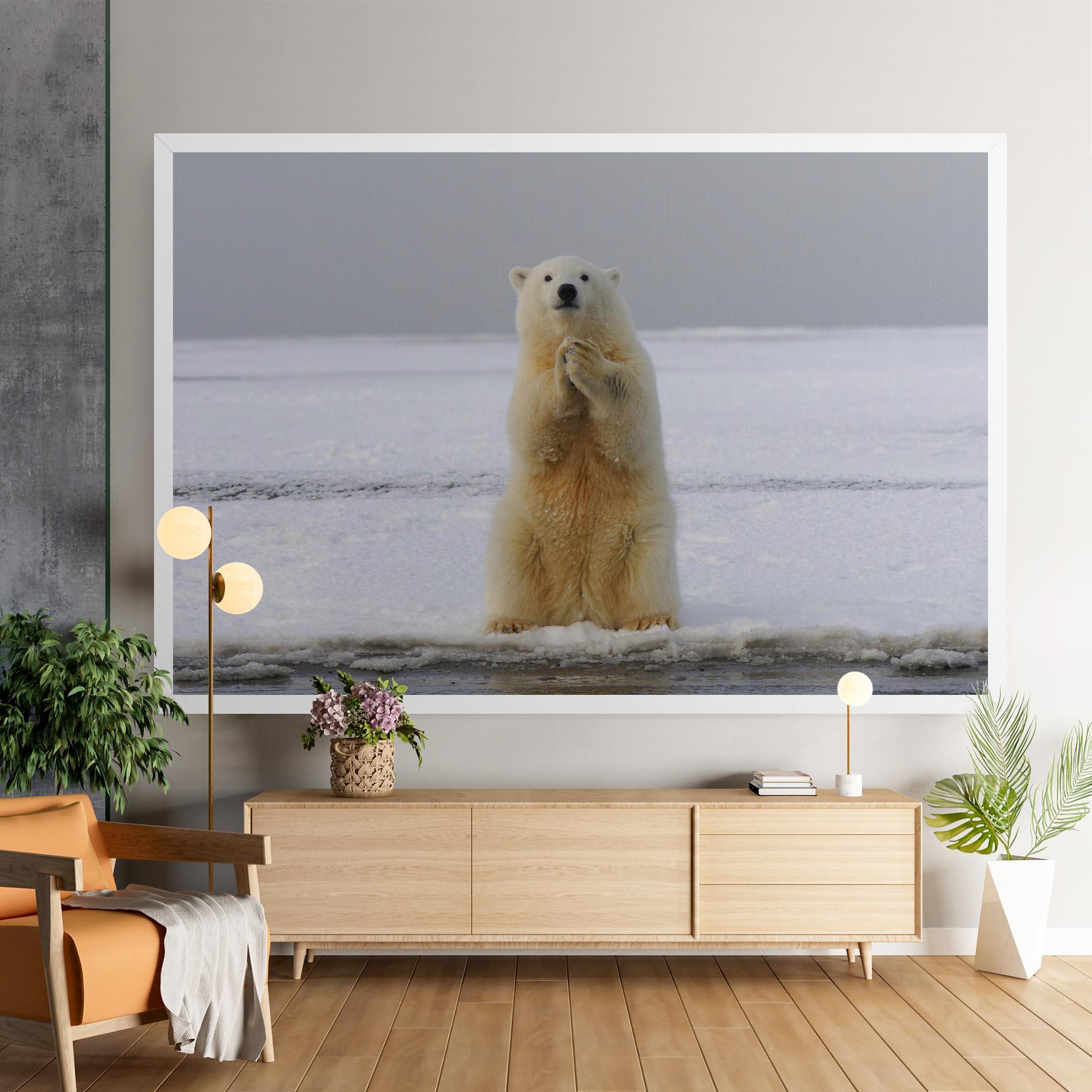 Картина на платно Icebear Praying mockup 9