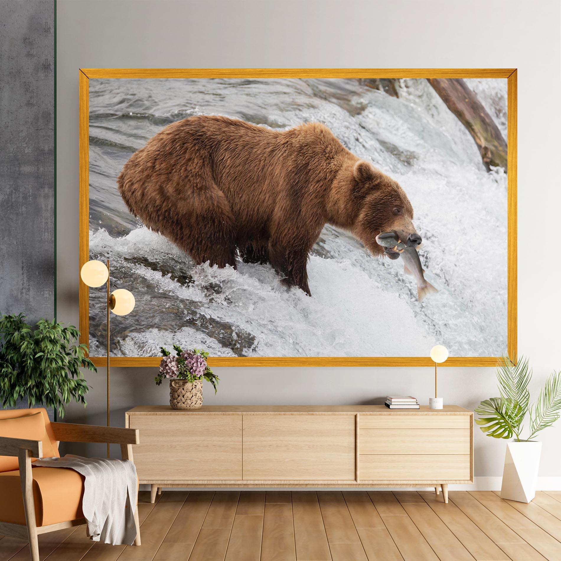 Картина на платно Bear Hunting mockup 9